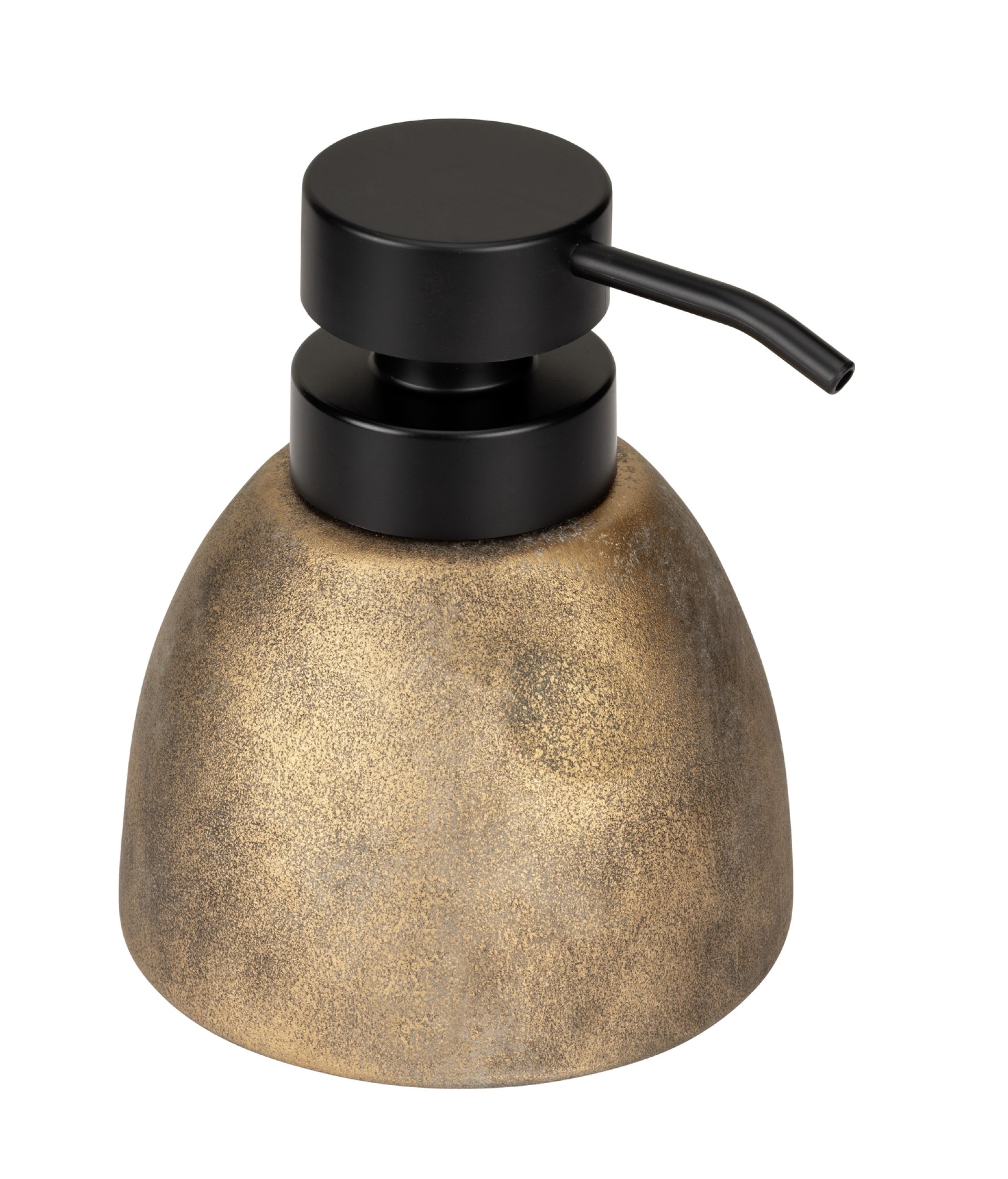 WENKO TREMEA Accessoire Set, Gold, Zahnputzbecher, Seifenspender, Keramik