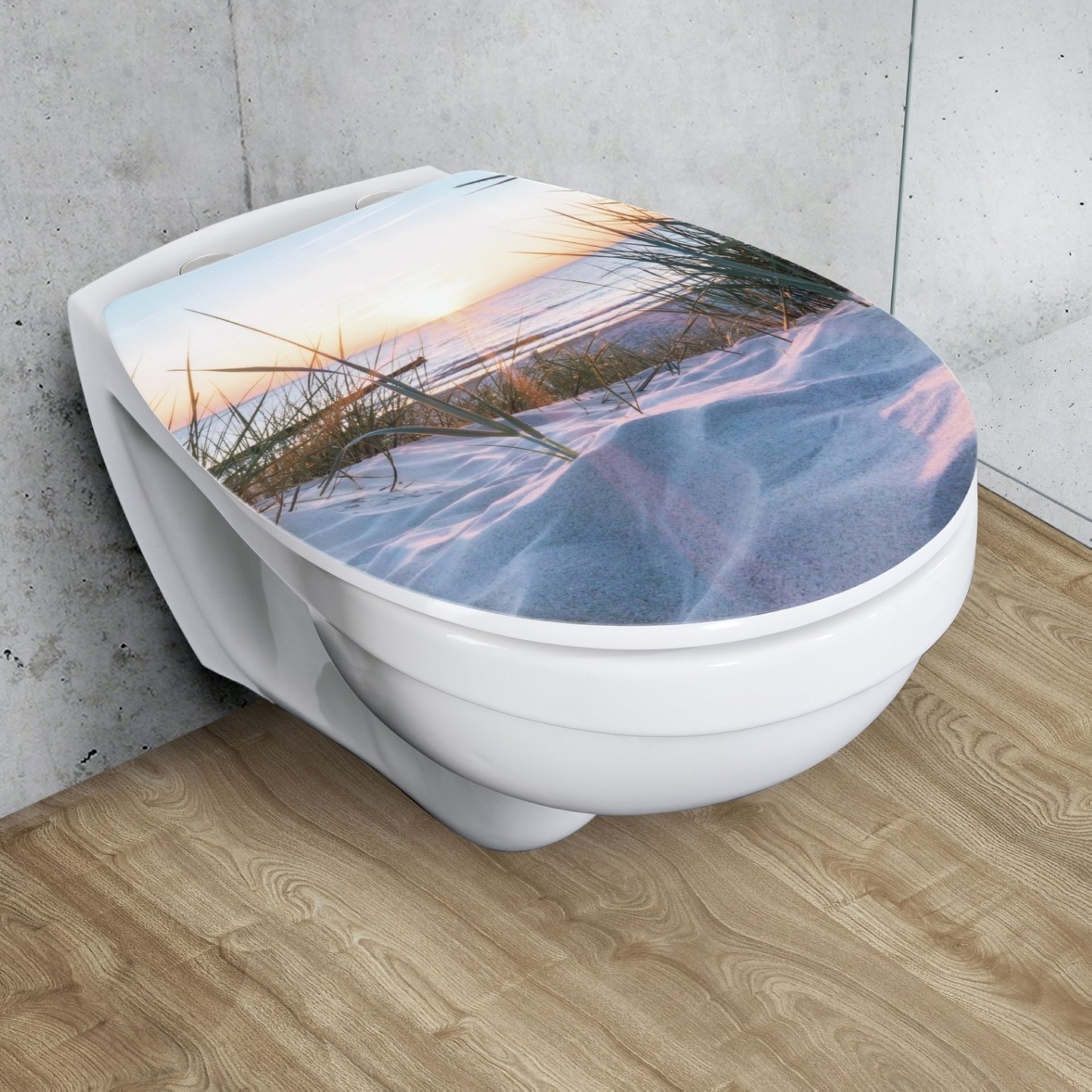 WENKO BALTIC WC-Sitz, Hochglanz, mit Absenkautomatik und Schnellbefestigung