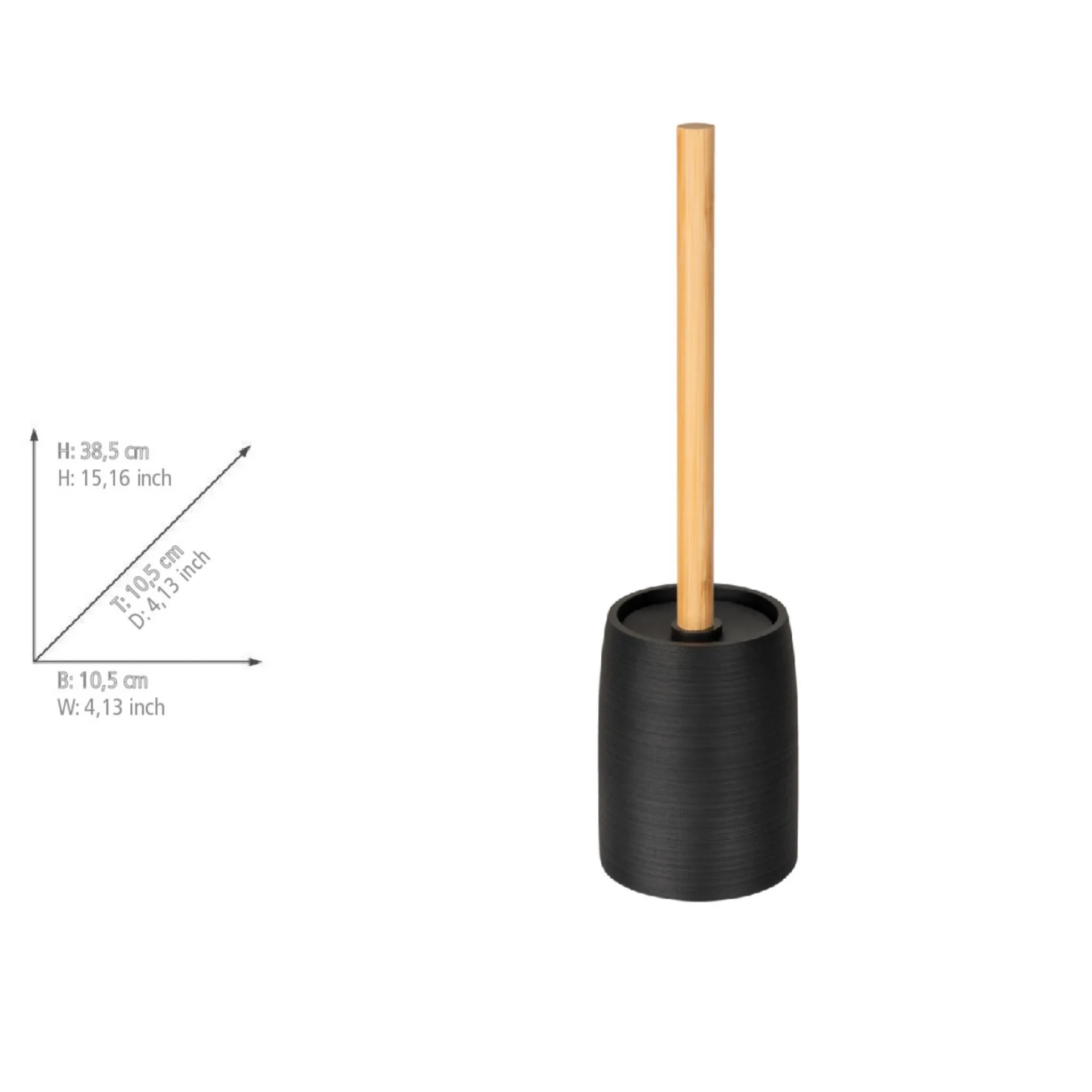 WENKO ALTAVALLE WC-Garnitur, Schwarz/Gold