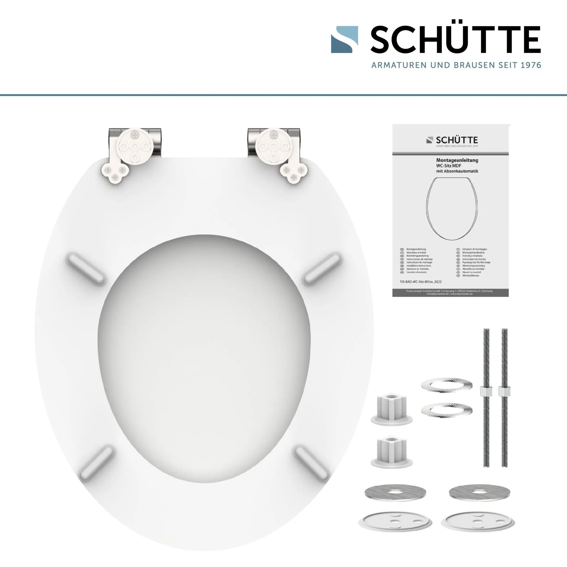 SCHÜTTE SPIRIT WHITE WC-Sitz, mit Absenkautomatik