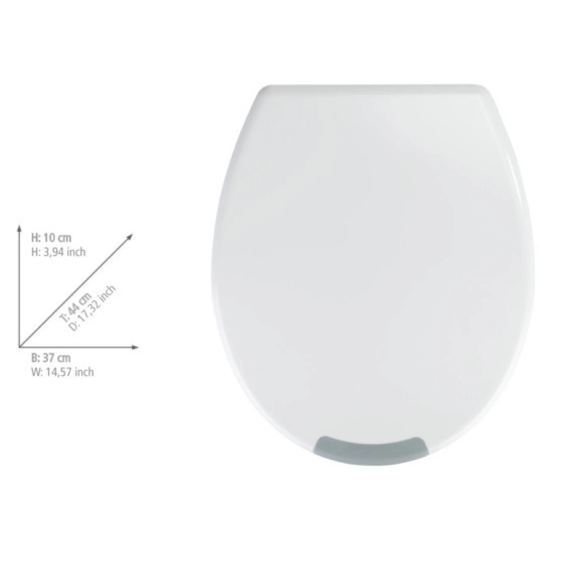WENKO SECURA COMFORT WC-Sitz, Weiß, 300 kg Tragkraft, 8 cm Sitzflächenerhöhung