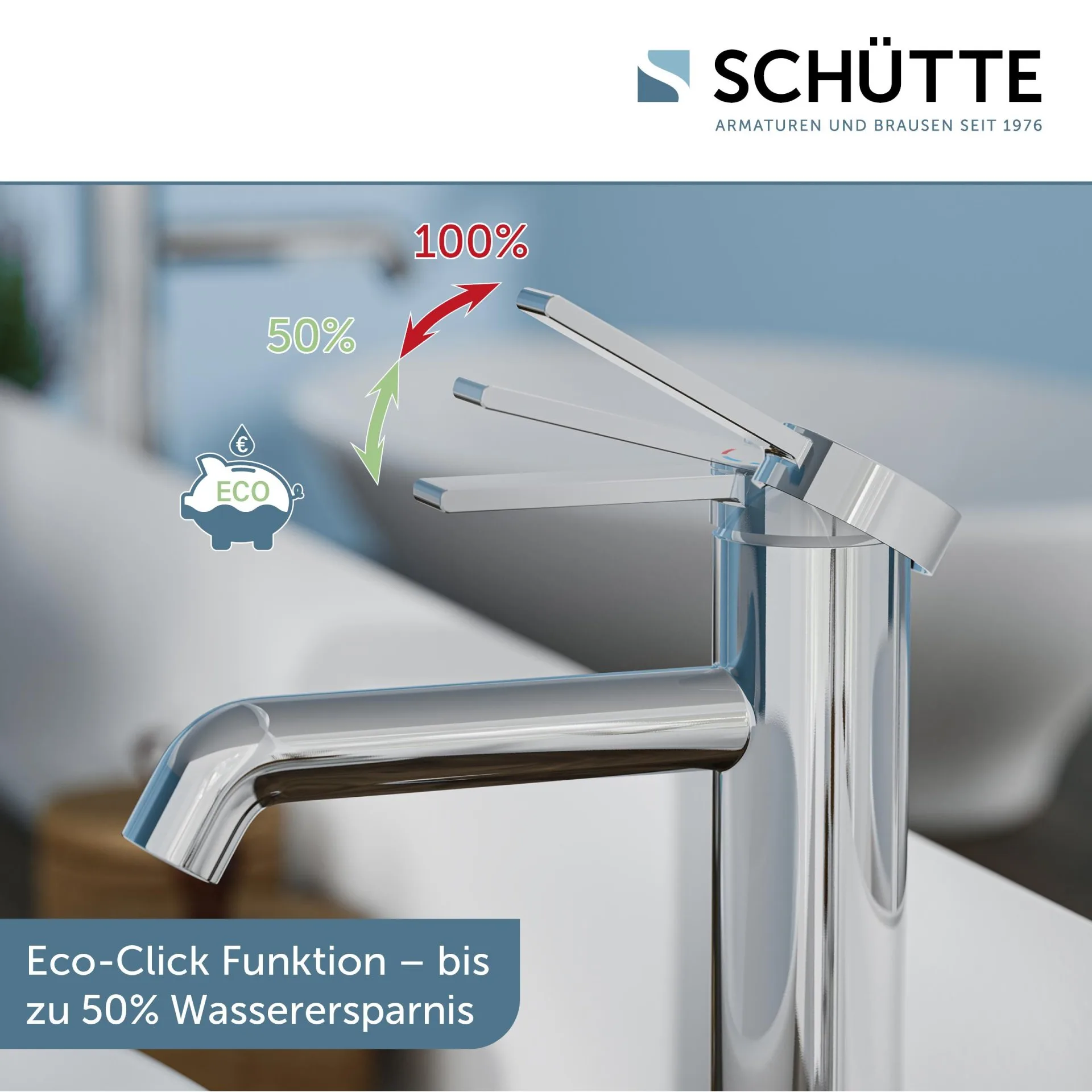 SCHÜTTE LOS ANGELES Waschtischarmatur, Chrom, für Aufsatzwaschbecken