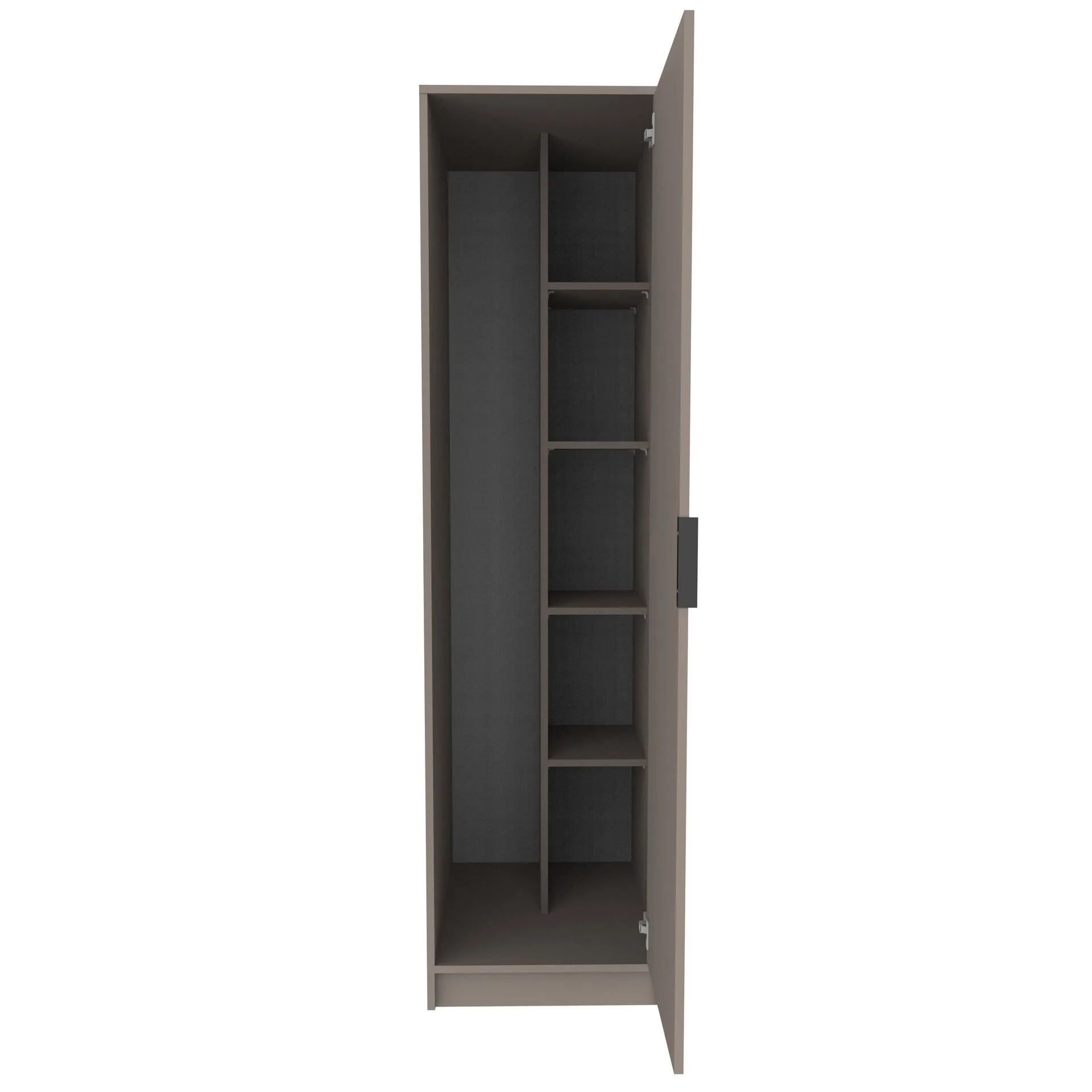 FACKELMANN Putzschrank 50 cm breit, Grau, mit verstellbaren Füßen