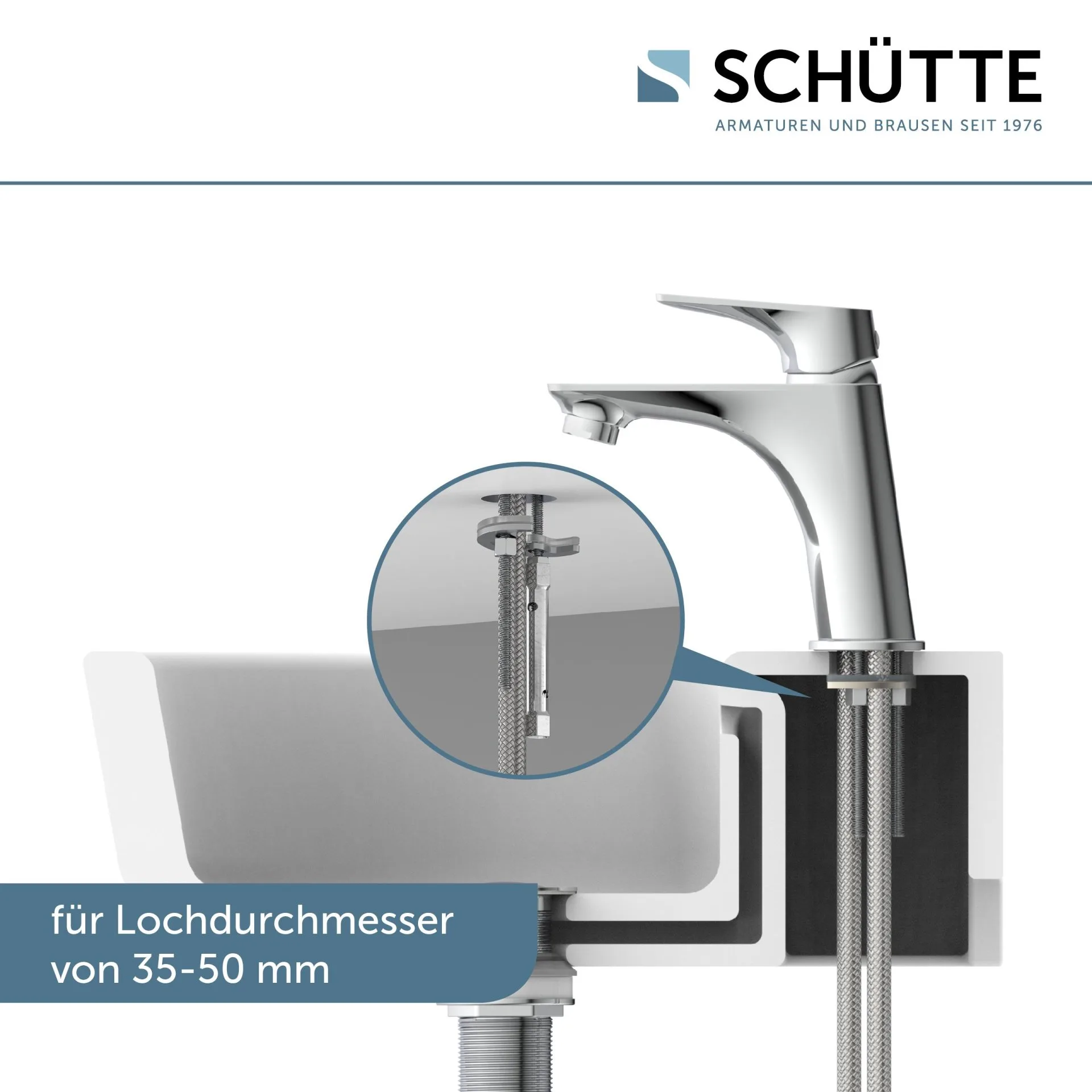 SCHÜTTE BOSTON Waschtischarmatur, Chrom