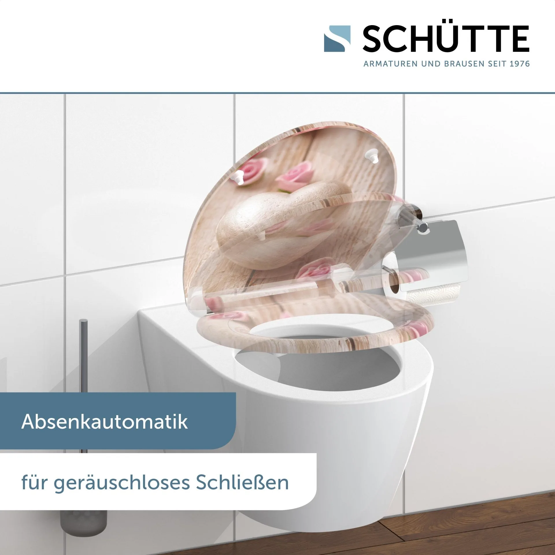 SCHÜTTE ROMANTIC WC-Sitz, Kunststoff, mit Absenkautomatik und Schnellverschluss