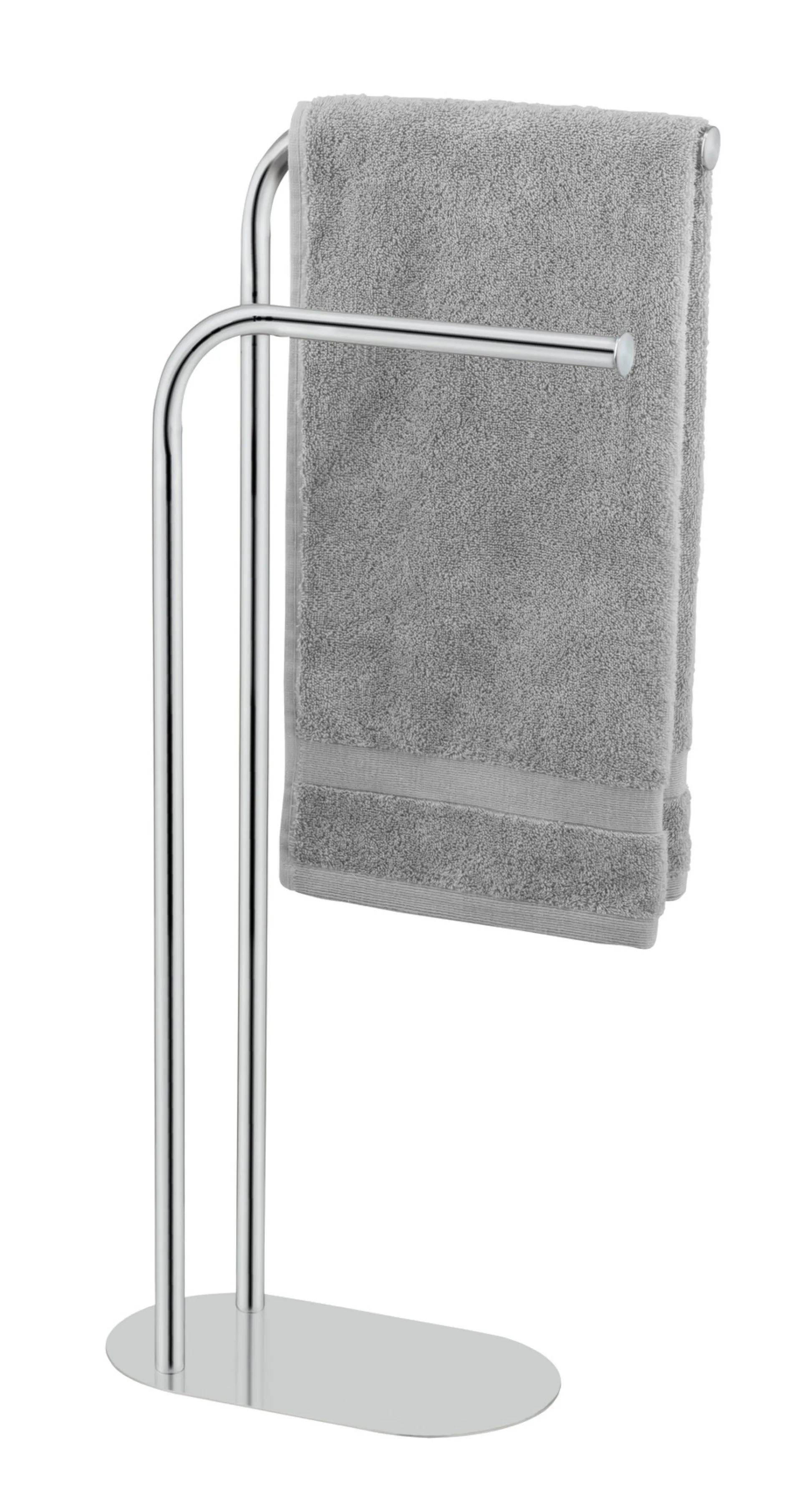 WENKO LEVANTE Handtuchhalter, Silber glänzend, stehend