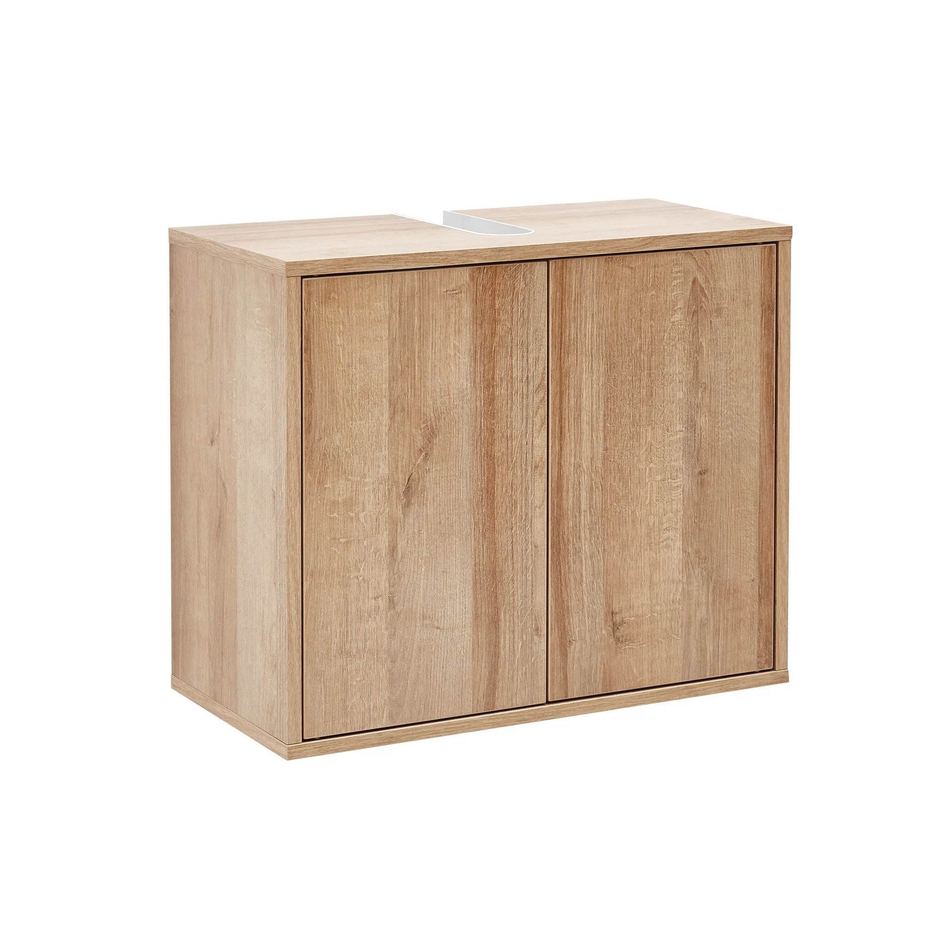 FACKELMANN FINN Waschbeckenunterschrank 60 cm breit, Braun hell