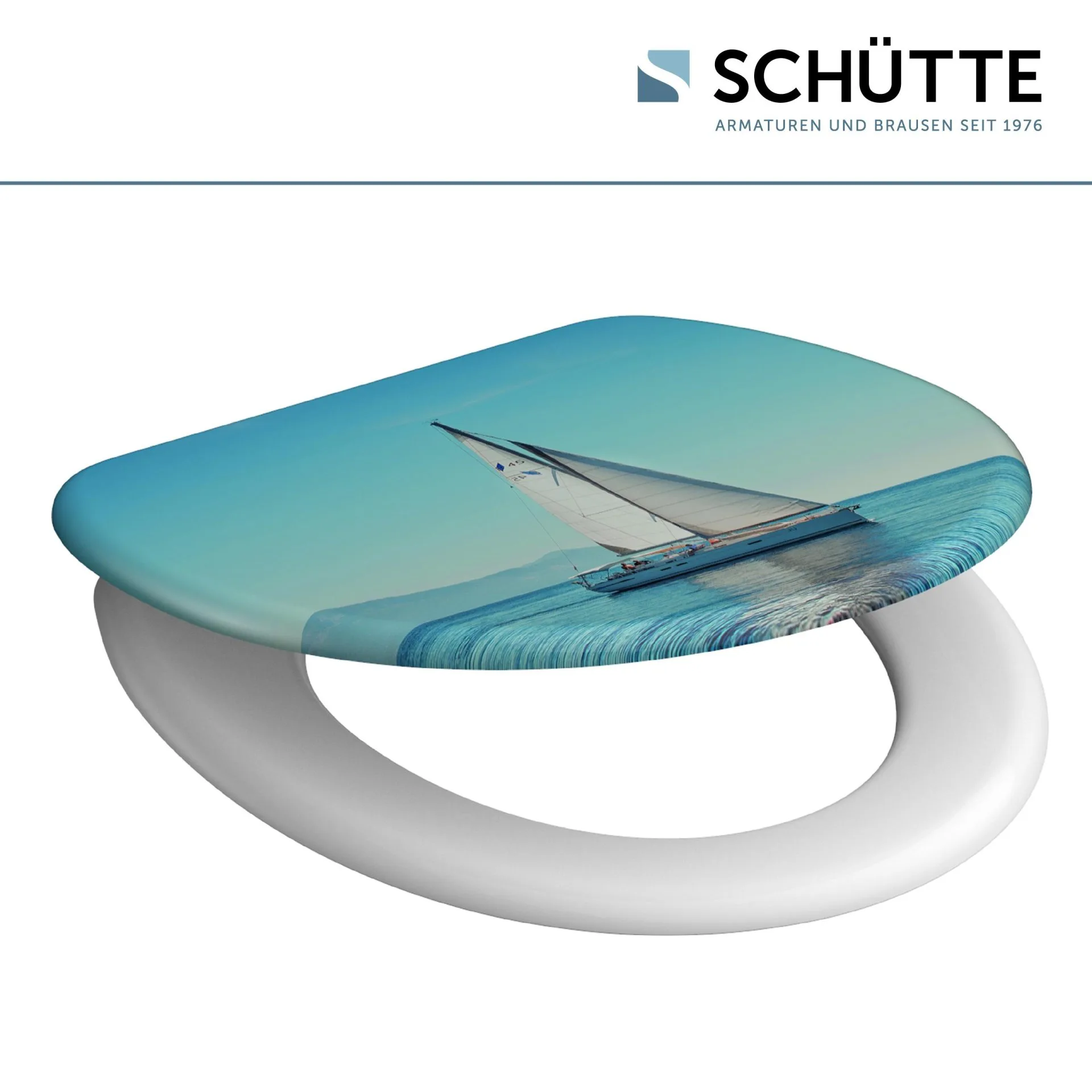 SCHÜTTE SAILING WC-Sitz, Kunststoff, mit Absenkautomatik