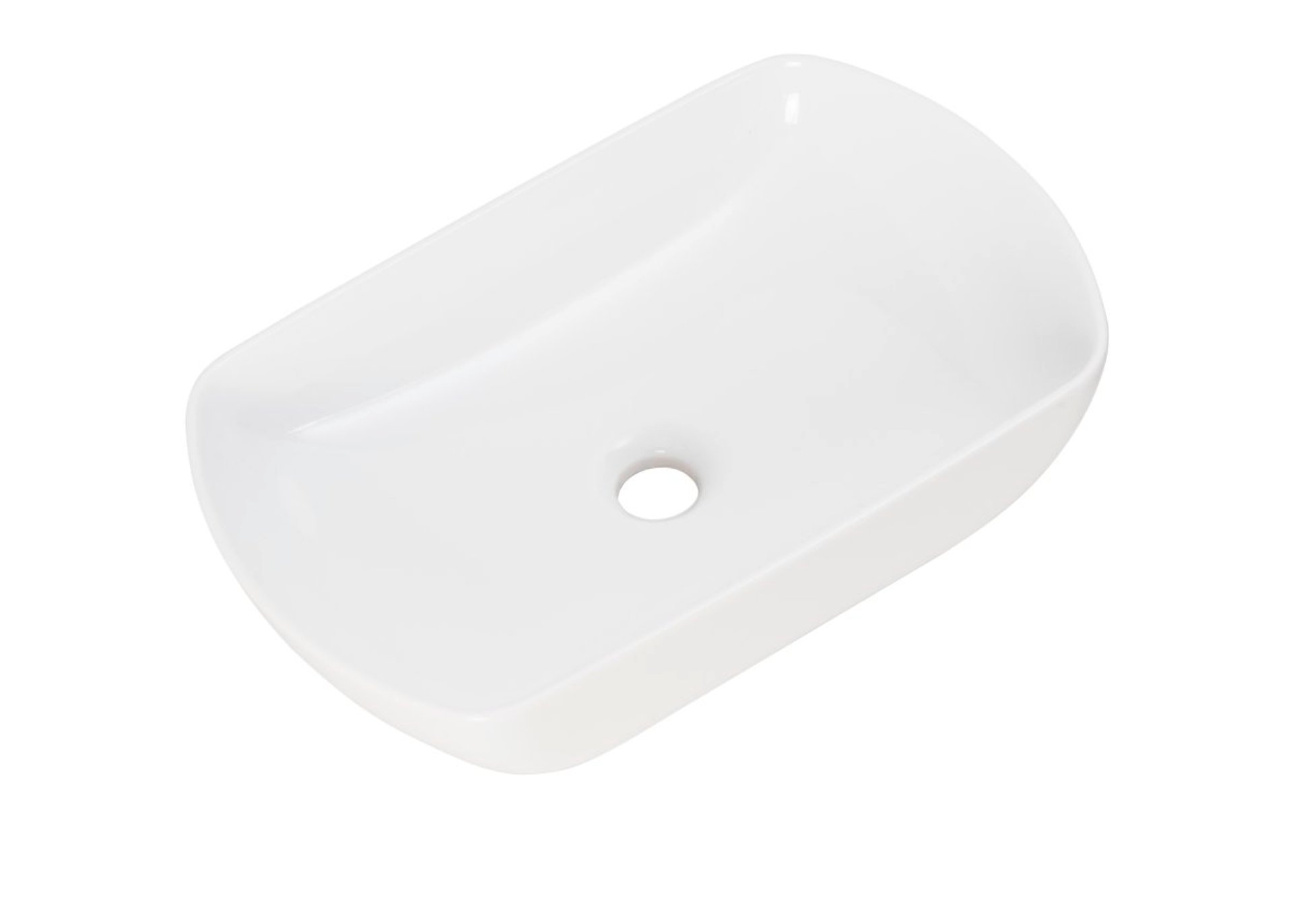 Fackelmann NEW YORK Aufsatzbecken 50 cm breit, Weiß, Keramik