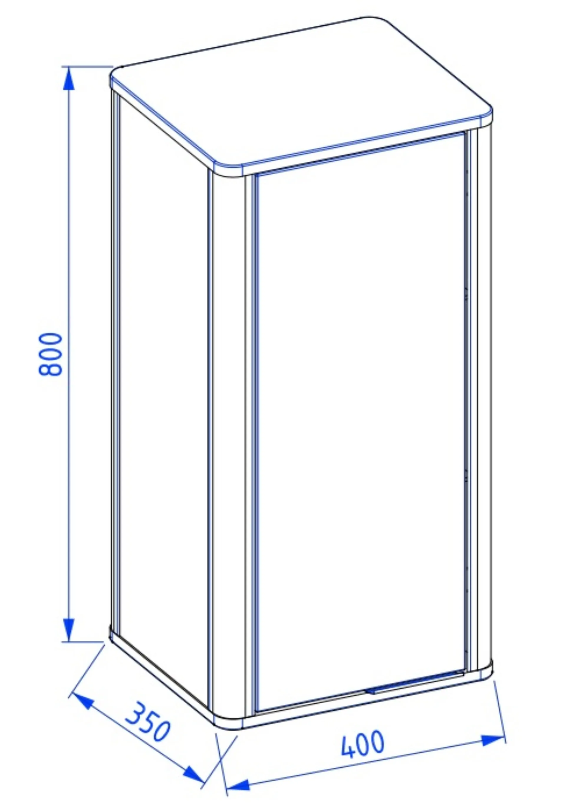BADEDU SORA Hängeschrank 40 cm breit, Weiß matt