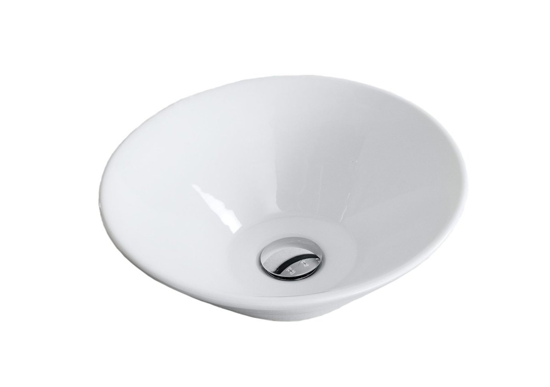 Fackelmann Waschbecken rund 42 cm Durchmesser aus Keramik