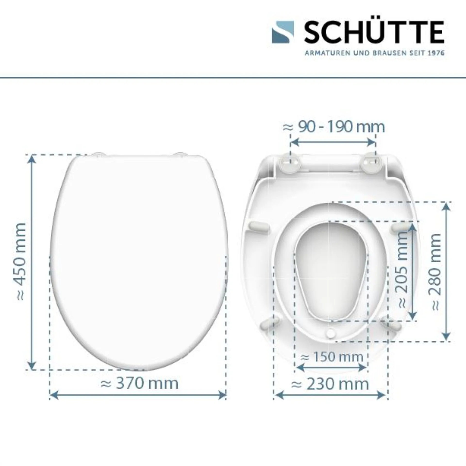 SCHÜTTE FAMILY WHITE WC-Sitz, Kunststoff, mit Absenkautomatik und Schnellverschluss