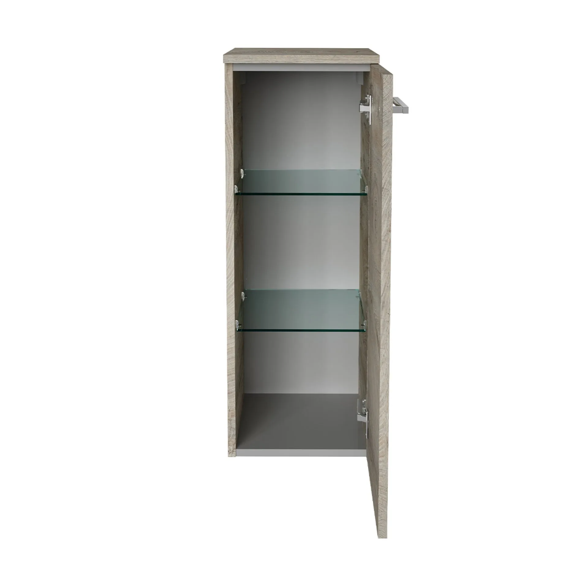 FACKELMANN B.STYLE Midischrank 30 cm breit, Braun hell, Türanschlag rechts