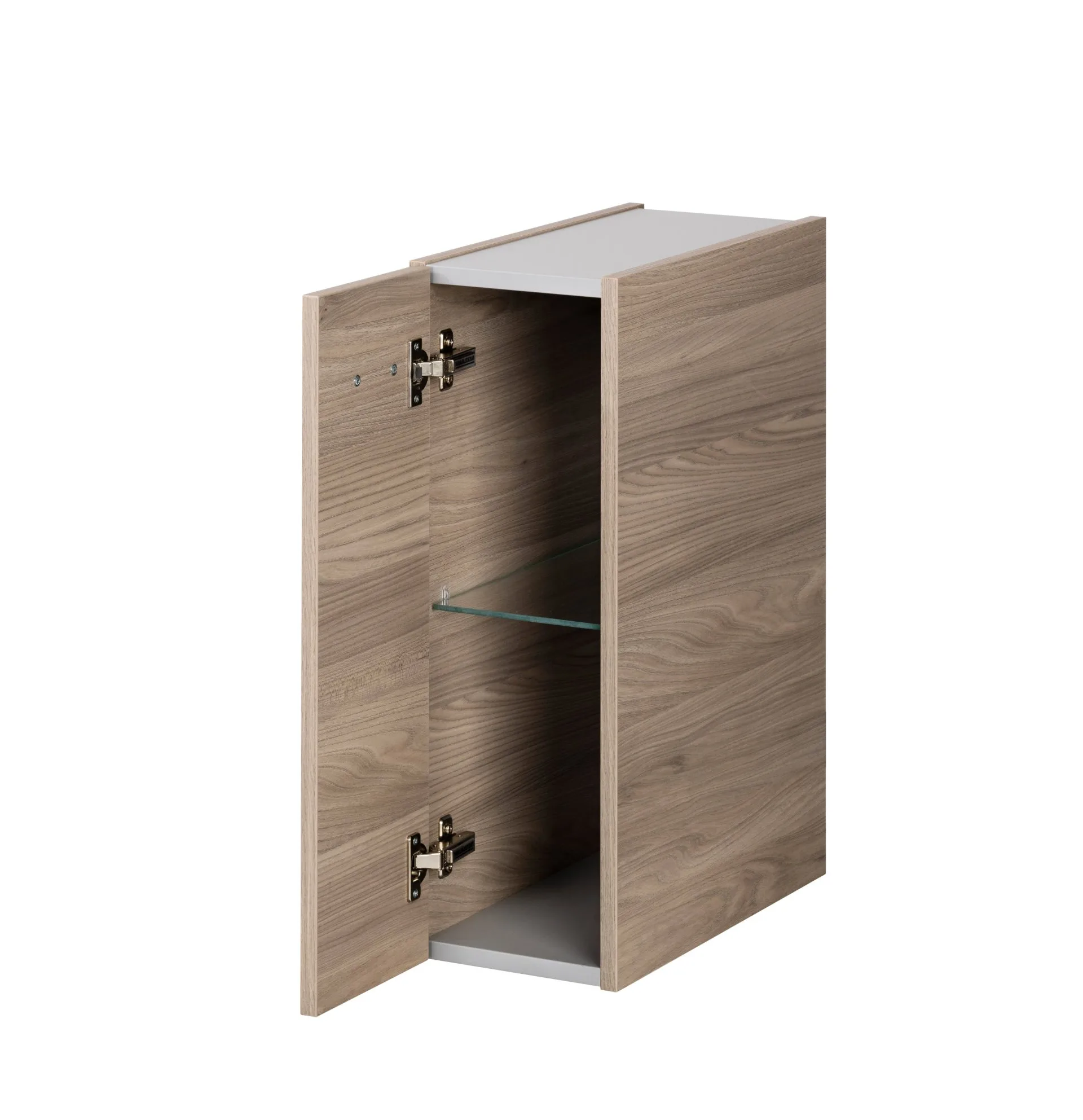 FACKELMANN LUXOR Unterschrank 20 cm breit, Braun hell, Türanschlag links