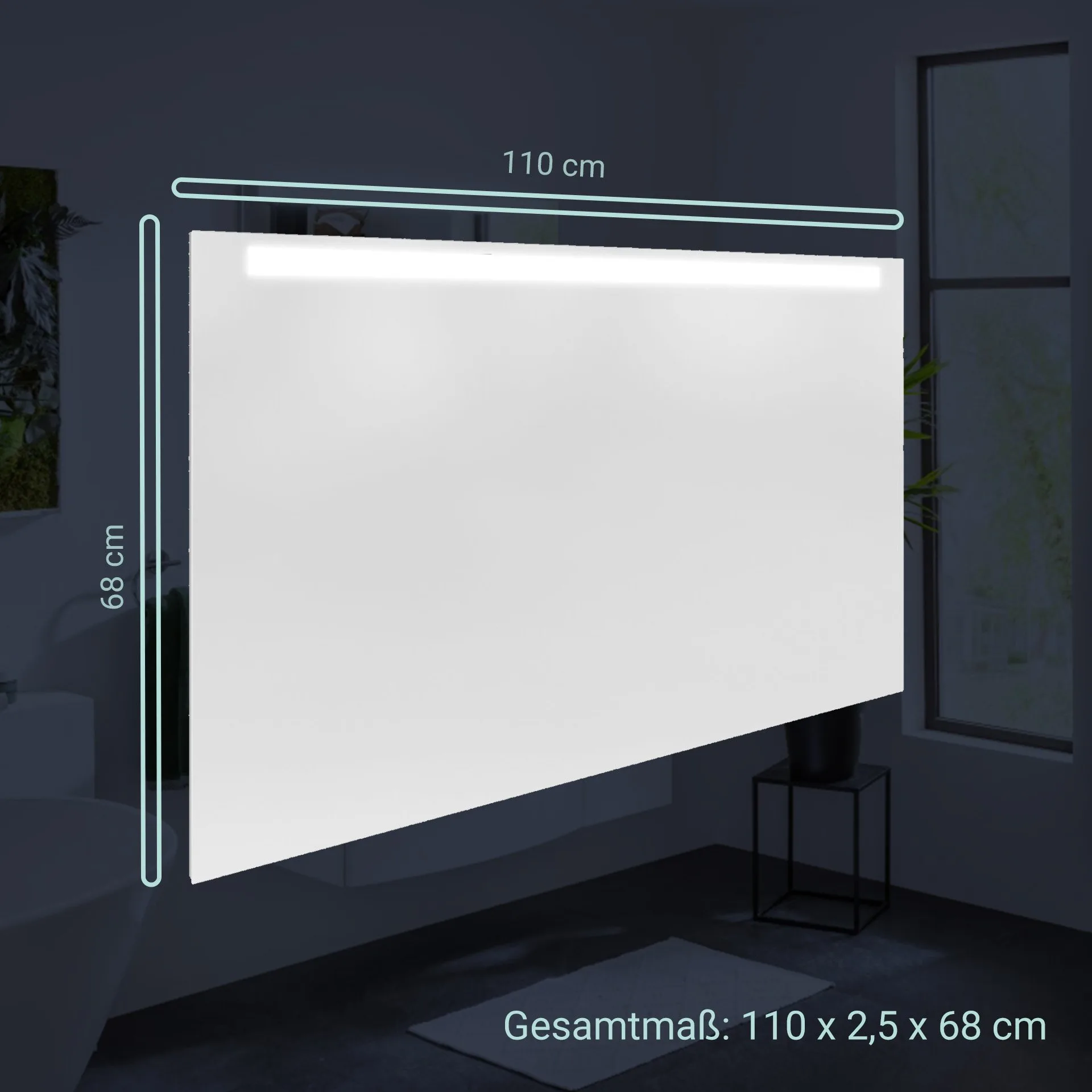FACKELMANN B.BRILLANT LED Spiegel 110 cm breit