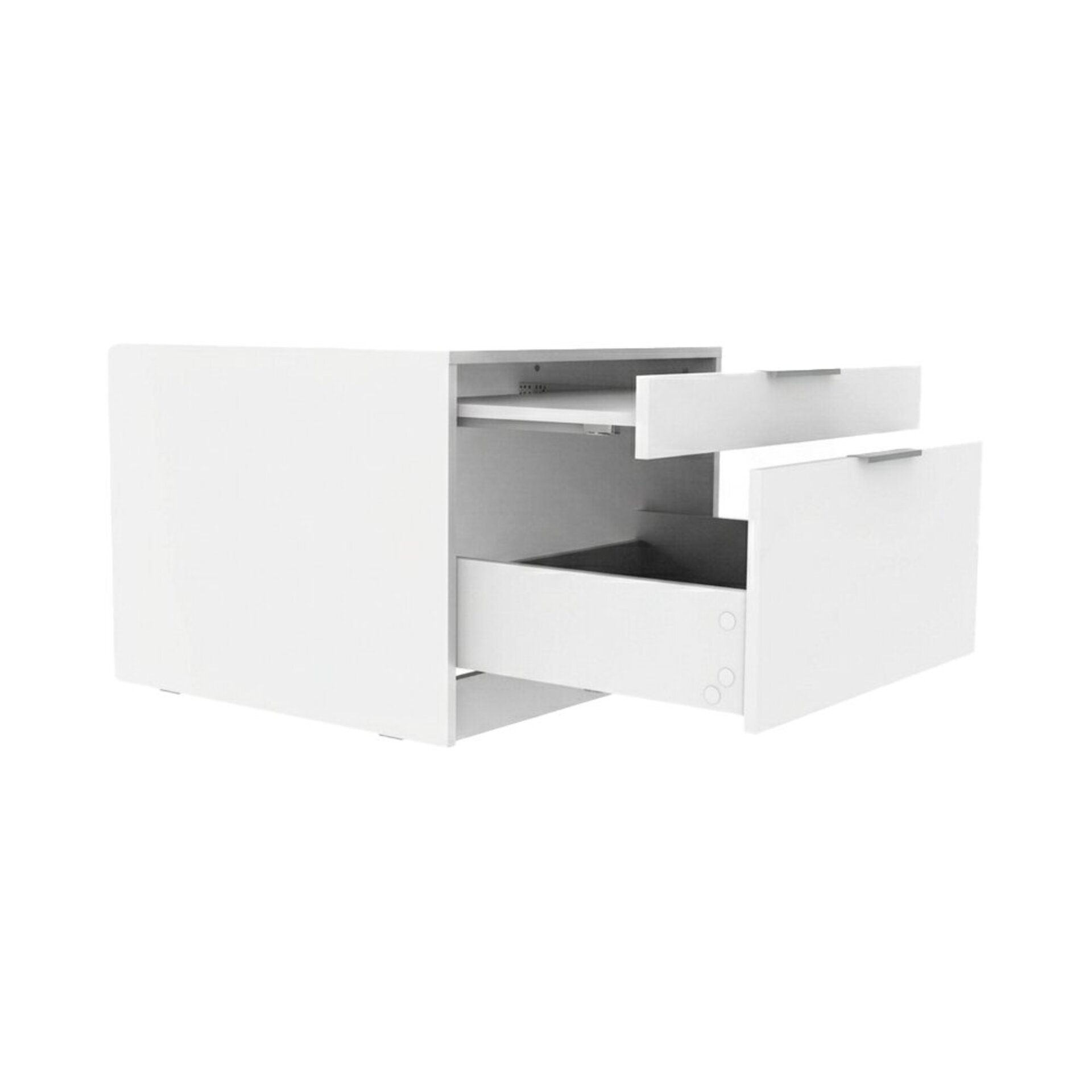 FACKELMANN Waschturm Set 2-teilig 65 cm breit, Weiß, Trockner-/Waschmaschinenaufsatz + Unterbauschrank