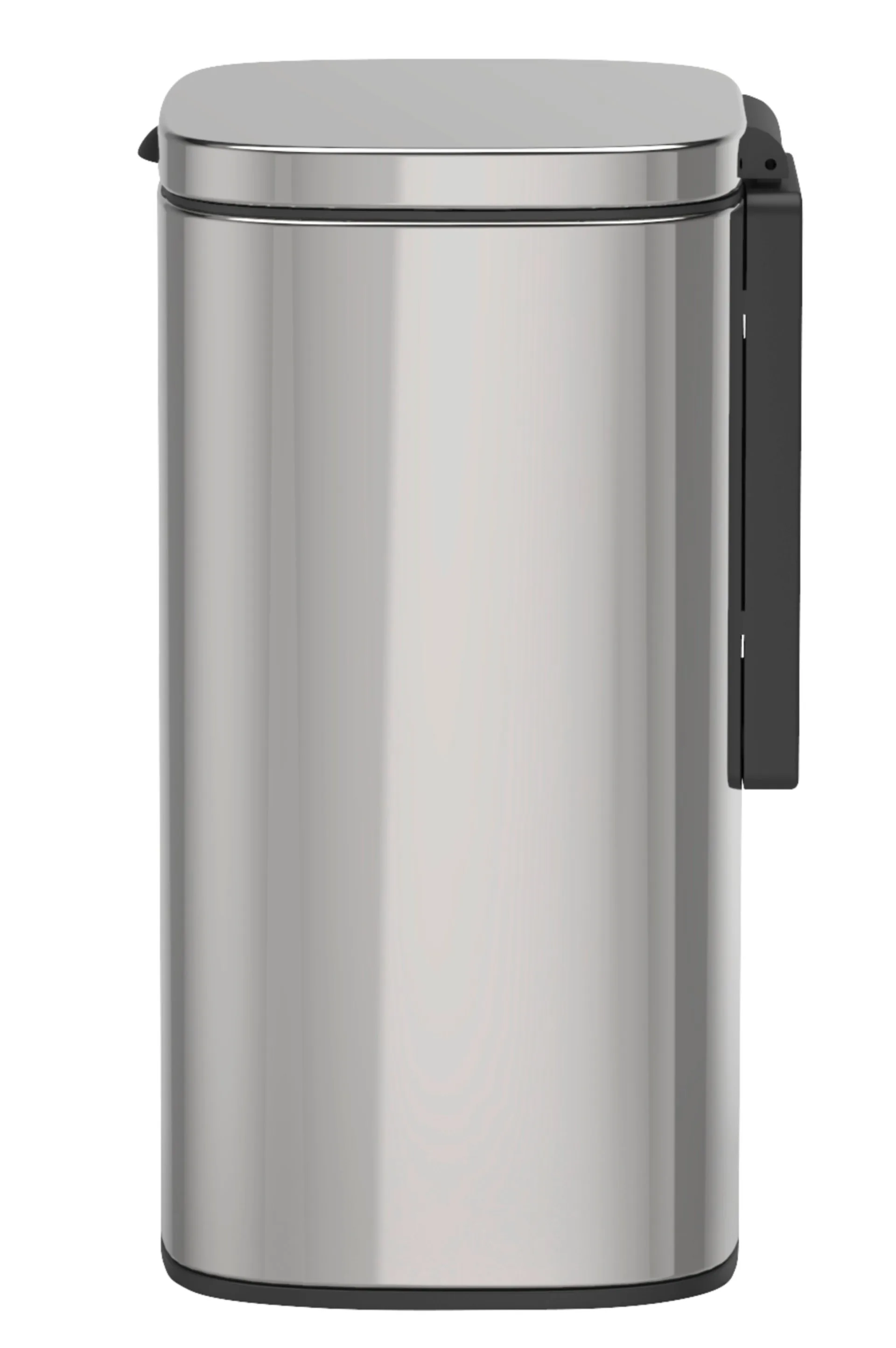 WENKO SARE Kosmetikeimer 5 Liter, Silber glänzend, mit Absenkautomatik, zur Wandmontage