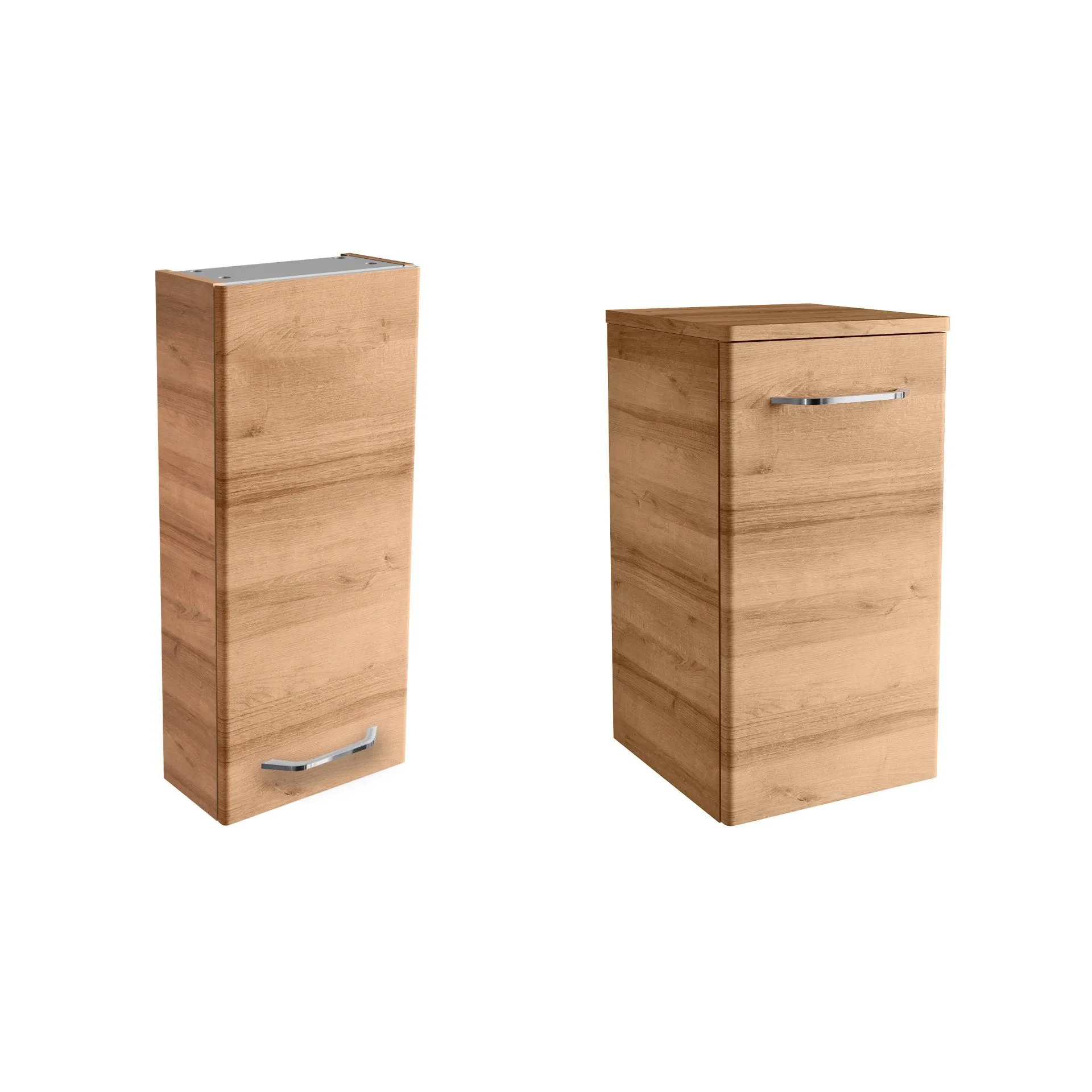 FACKELMANN MILANO Hängeschrank + Unterschrank 30 cm breit, Braun hell