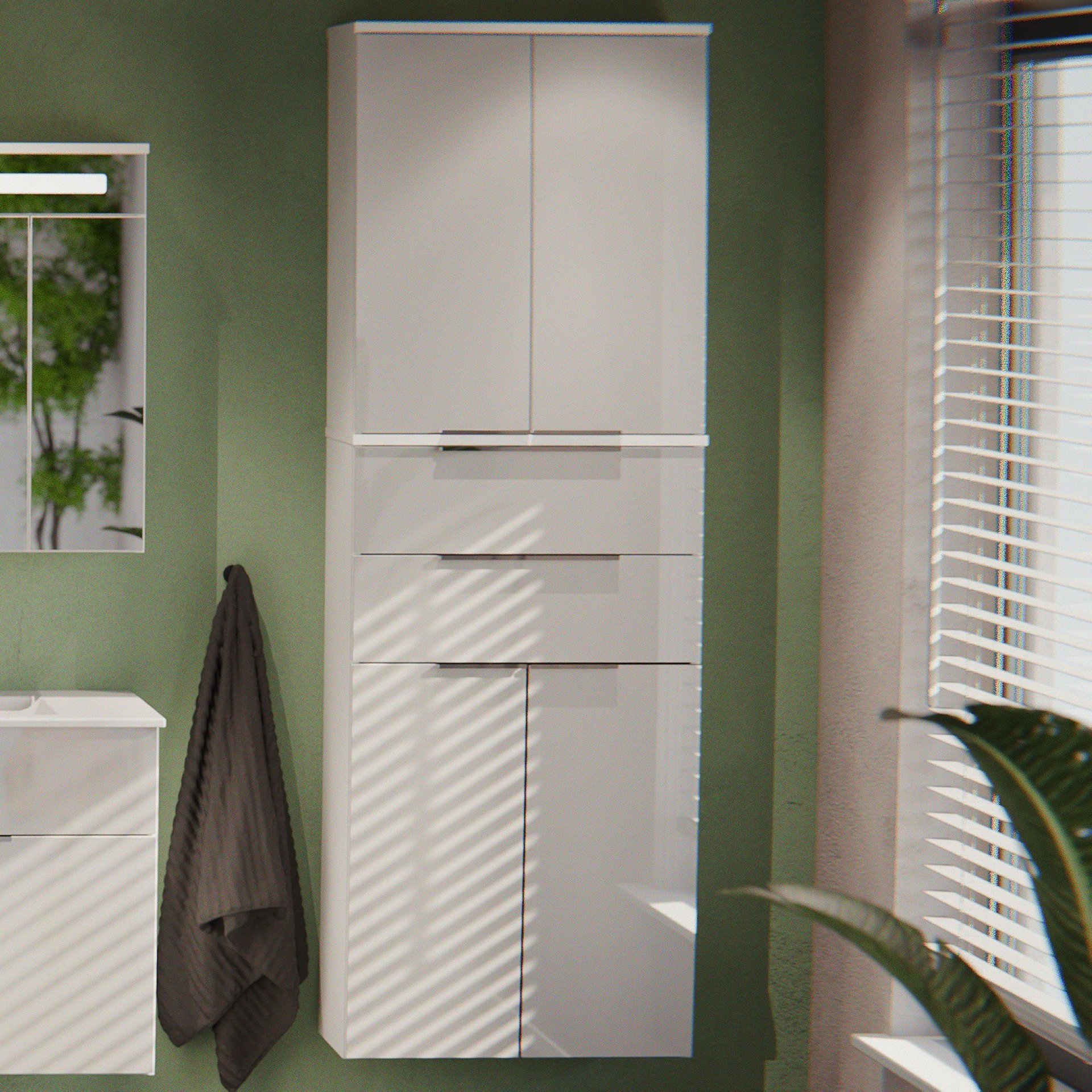 Fackelmann KARA Hochschrank 61 cm, Weiß