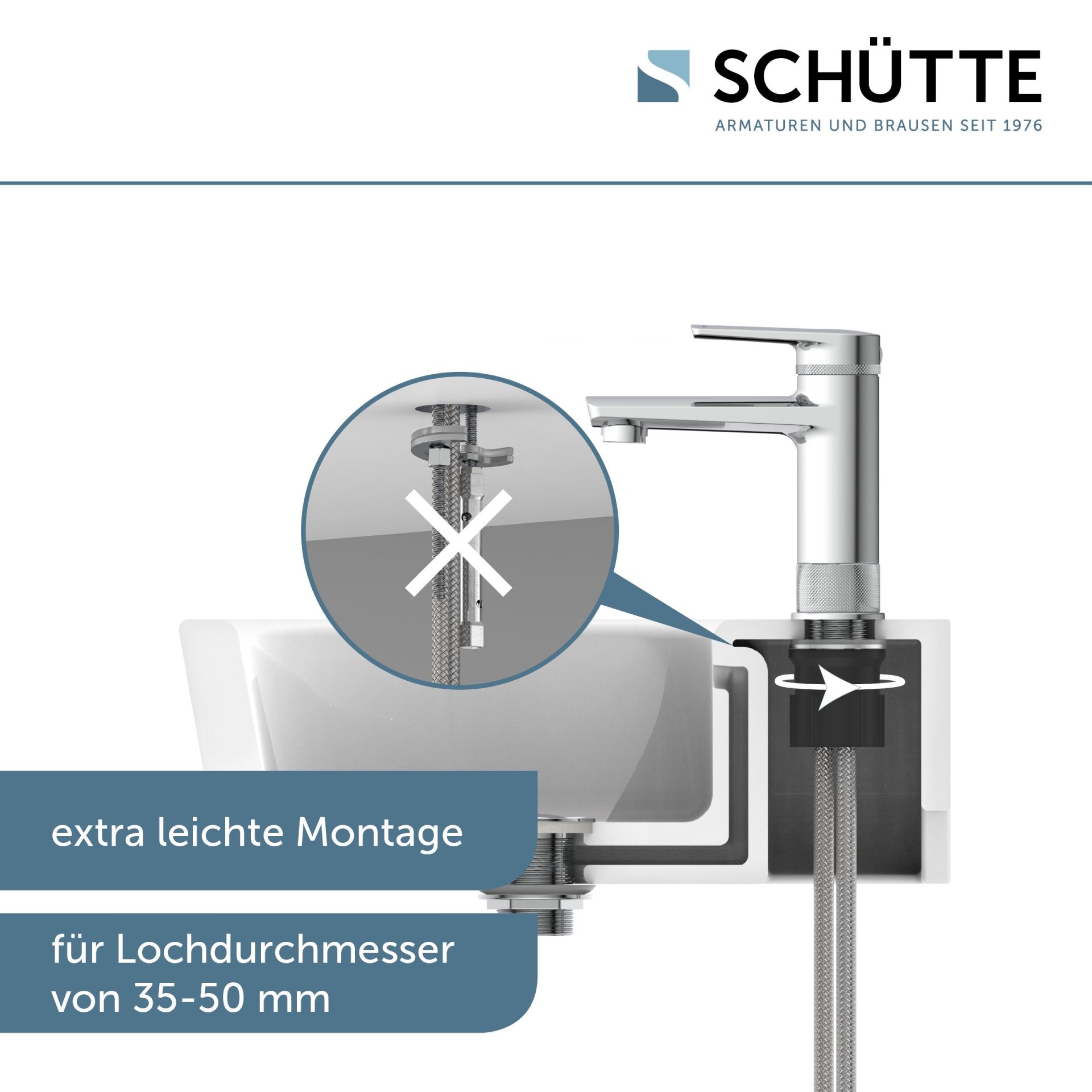 SCHÜTTE LIVERPOOL Waschtischarmatur, Chrom