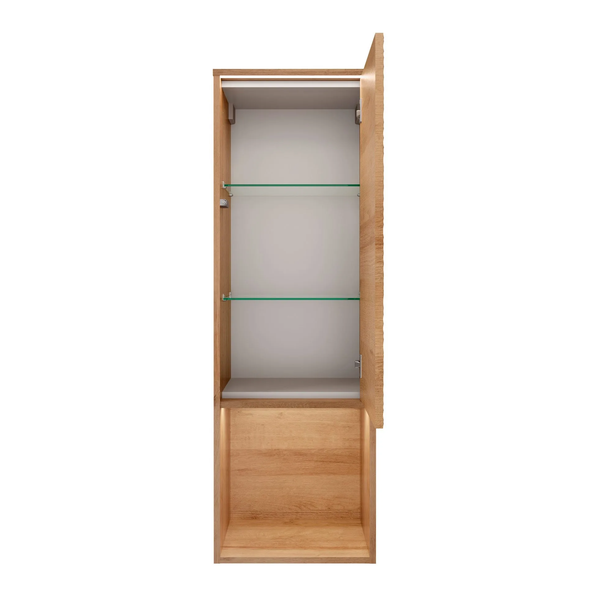 LANZET DUNE Midischrank 40,3 cm breit, Braun hell, inkl. LED Beleuchtung