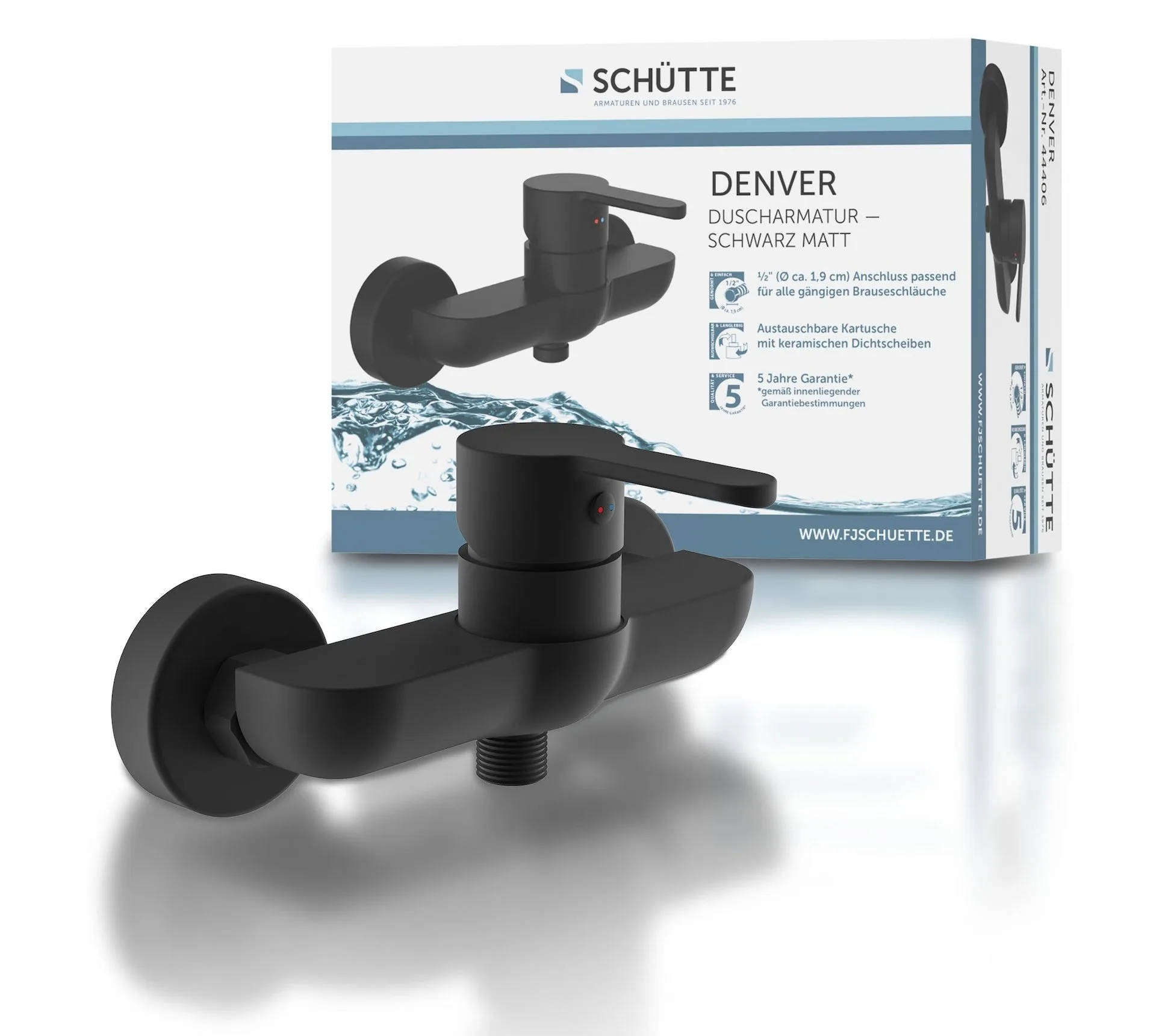 Schütte DENVER Duscharmatur, Schwarz matt