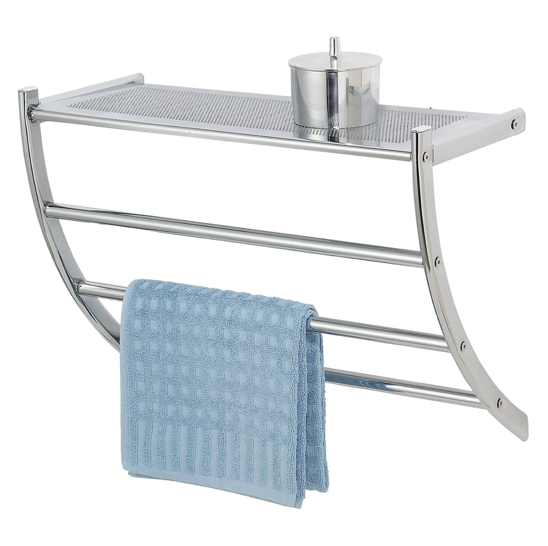 WENKO PESCARA Badregal, Chrom, mit Handtuchhalter