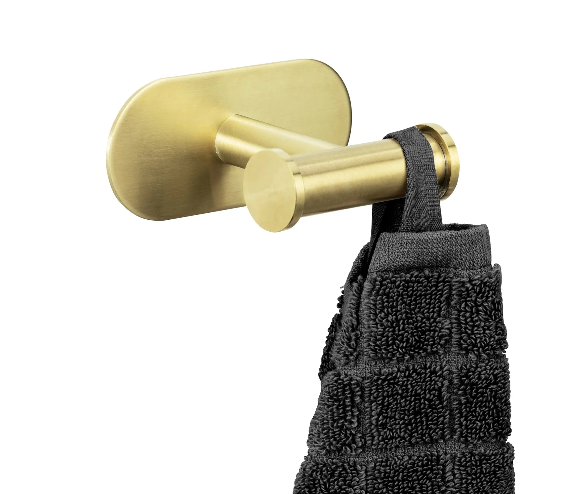WENKO OREA Handtuchhaken, Gold matt, Befestigen ohne Bohren