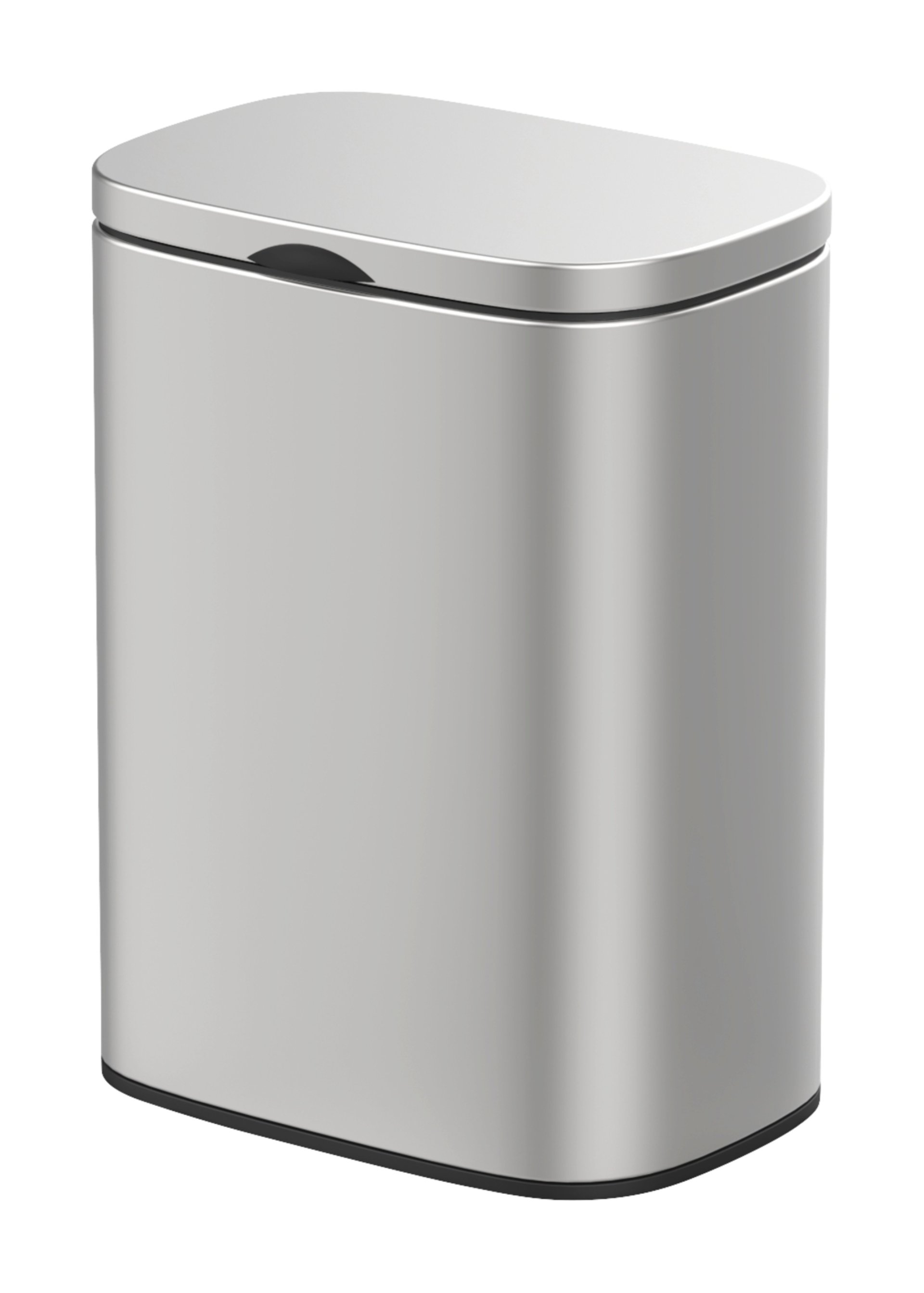 WENKO SARE Kosmetikeimer 5 Liter, Silber matt, mit Absenkautomatik, zur Wandmontage