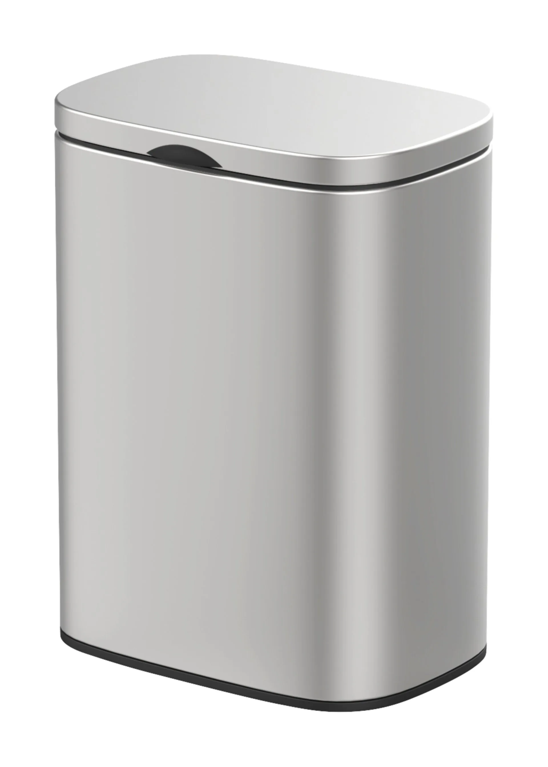 WENKO SARE Kosmetikeimer 5 Liter, Silber matt, mit Absenkautomatik, zur Wandmontage