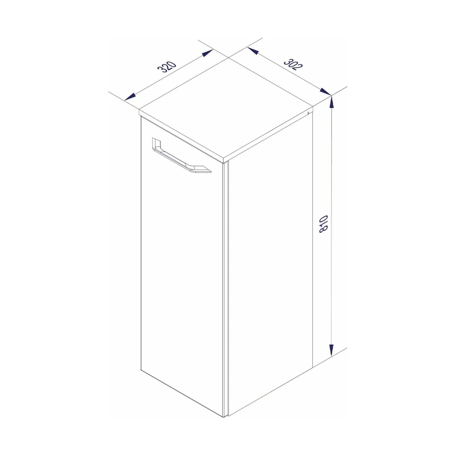 FACKELMANN B.CLEVER Midischrank 31 cm breit, Braun hell