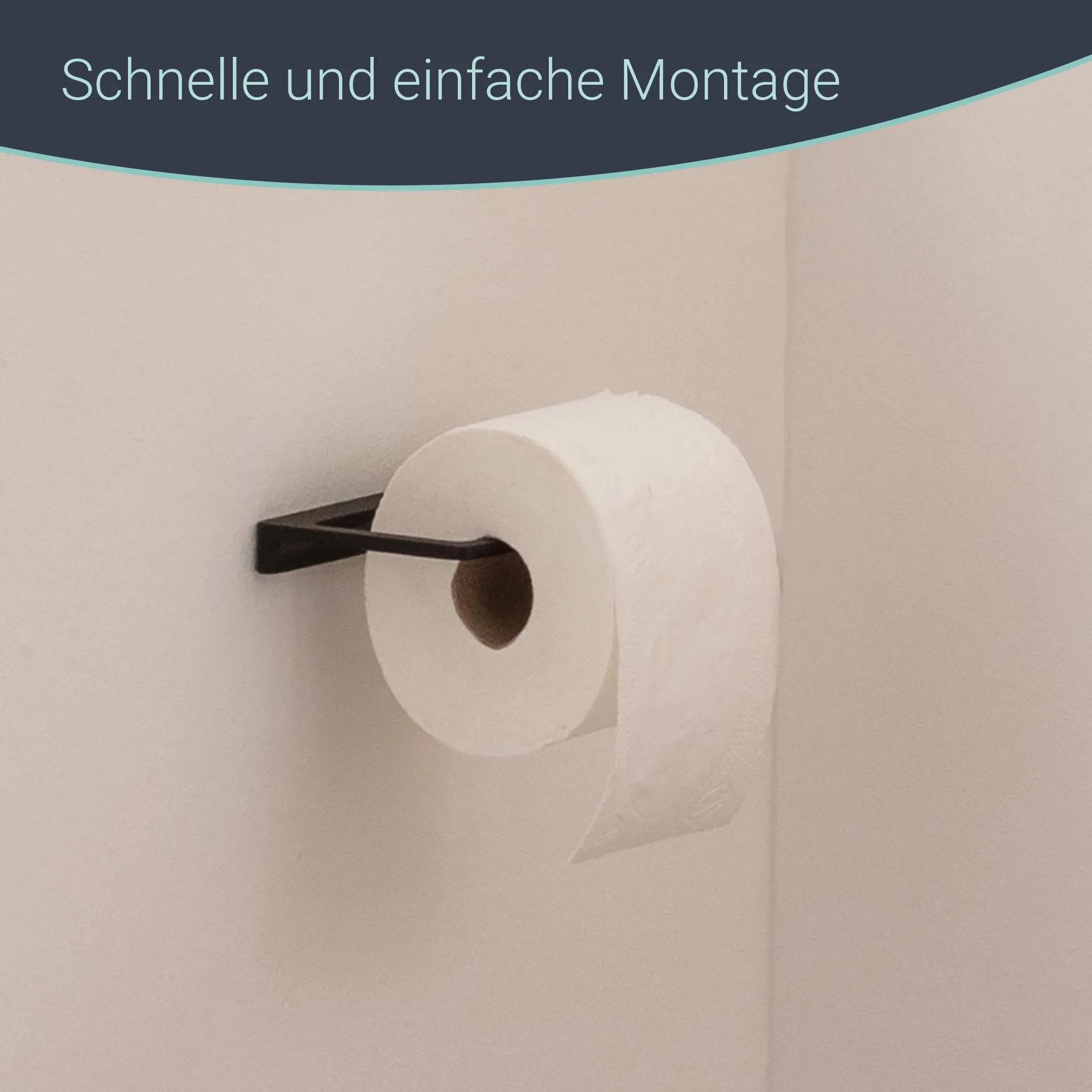 BadeDu SIRIUS Toilettenpapierhalter Schwarz