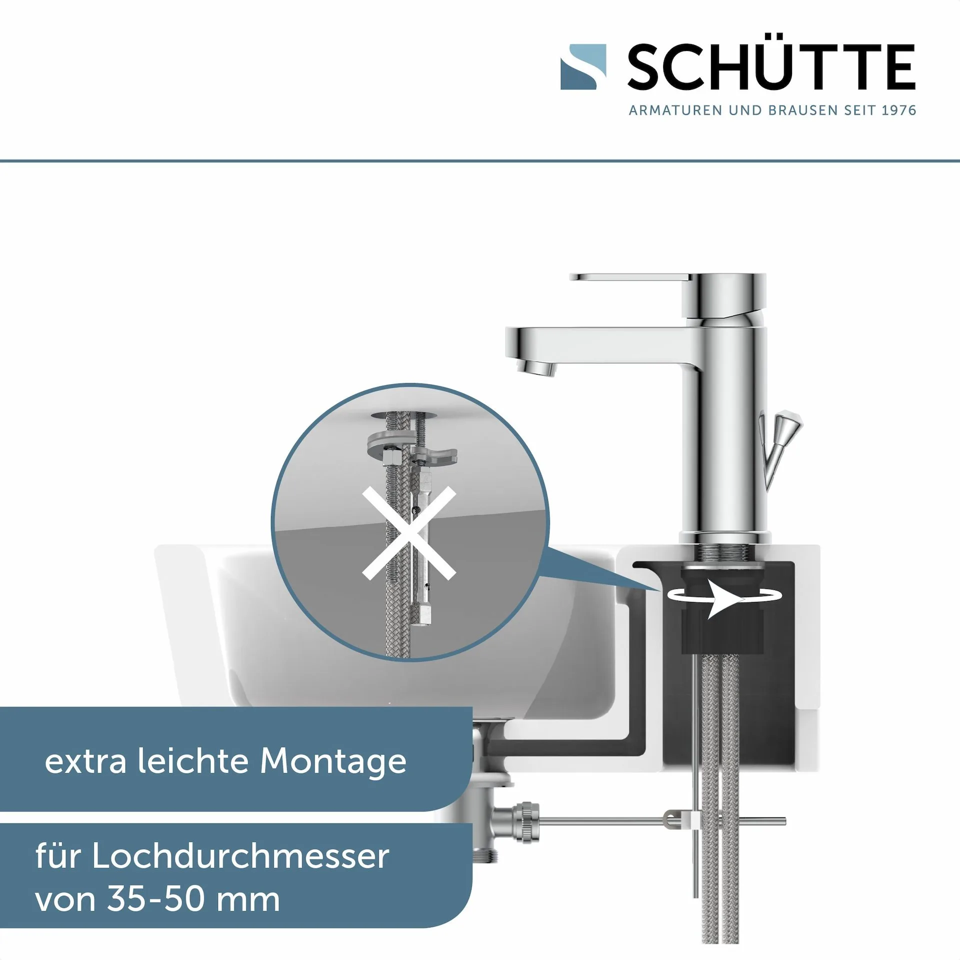 Schütte ELEPHANT Waschtischarmatur, Chrom