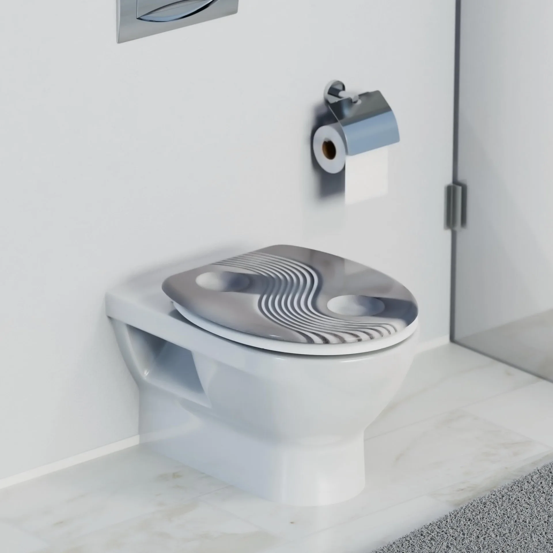 SCHÜTTE YING UND YANG WC-Sitz, Kunststoff, mit Absenkautomatik