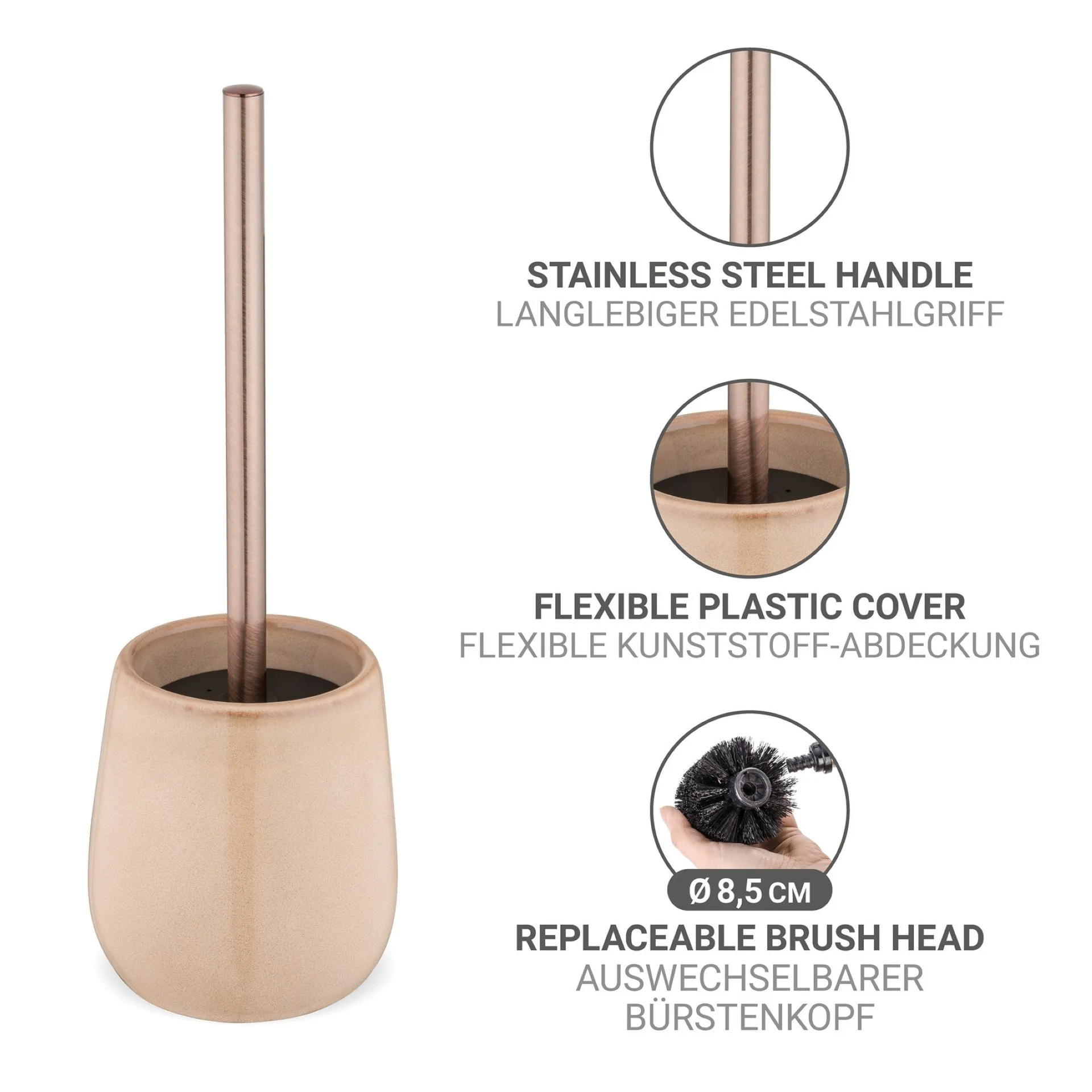 WENKO SIRMIONE WC-Garnitur, Beige, Keramik