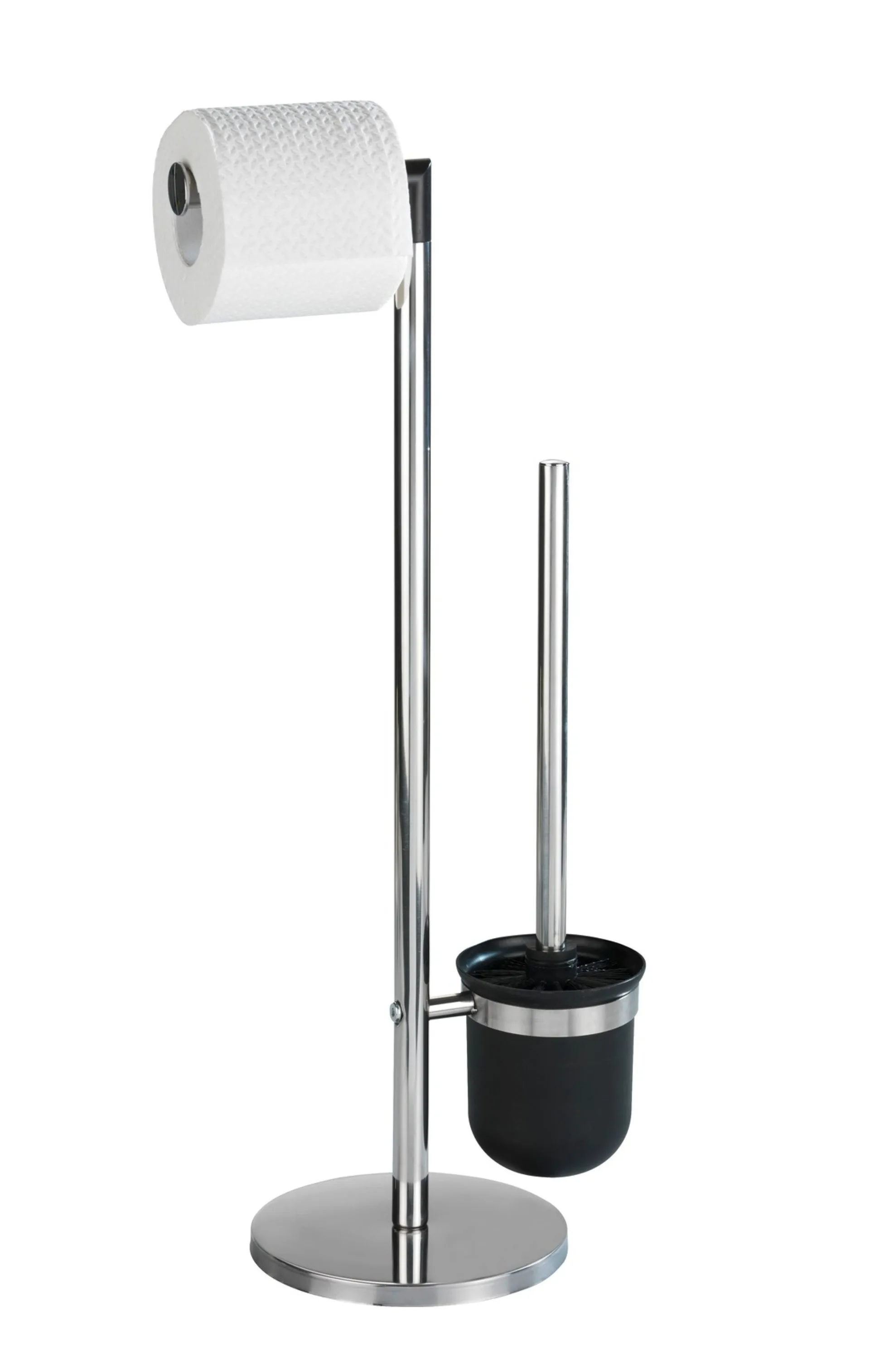 WENKO PARUS WC-Garnitur, Chrom glänzend, Edelstahl rostfrei, stehend