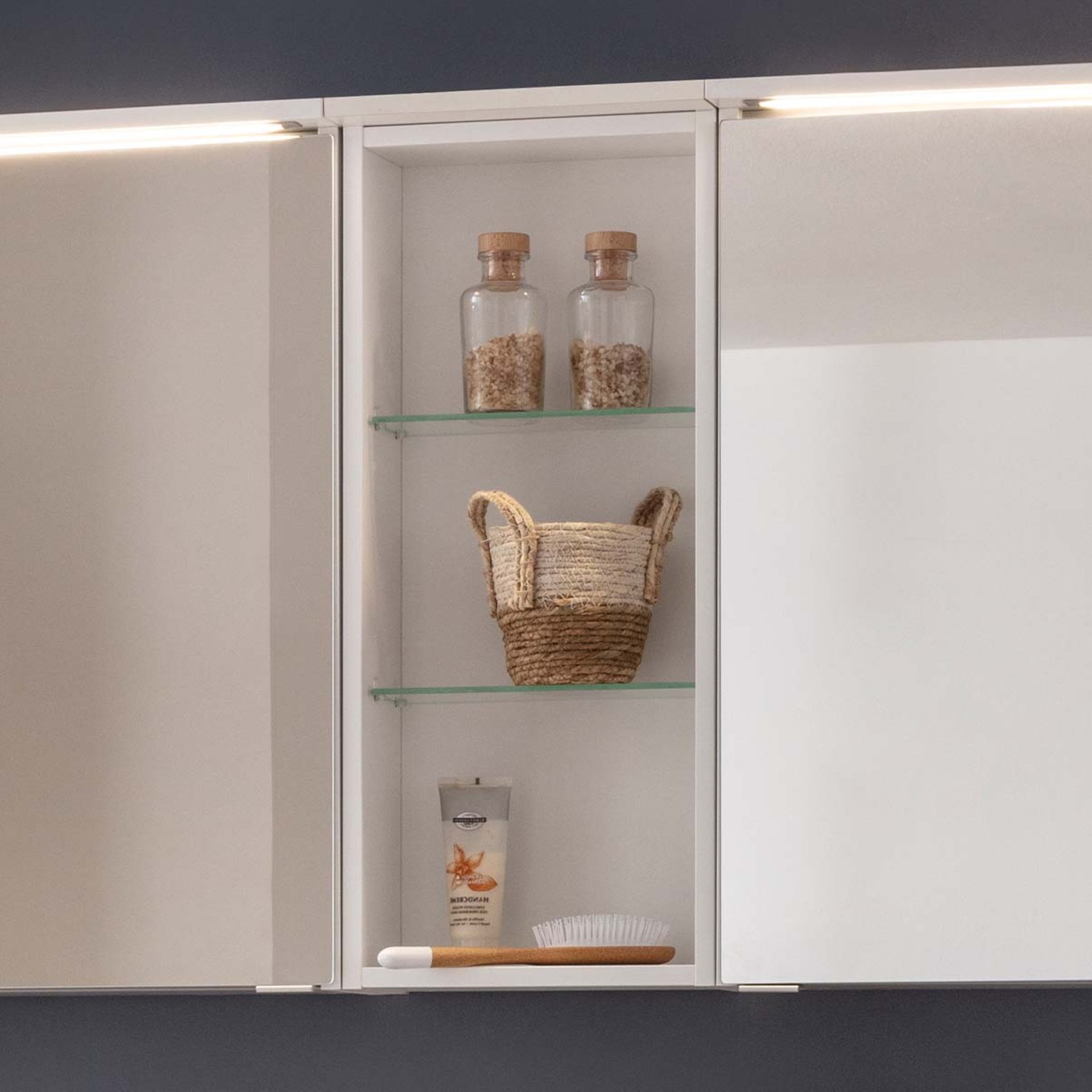 Fackelmann OXFORD Badregal, 3 Fächer, 30 cm breit, Weiß