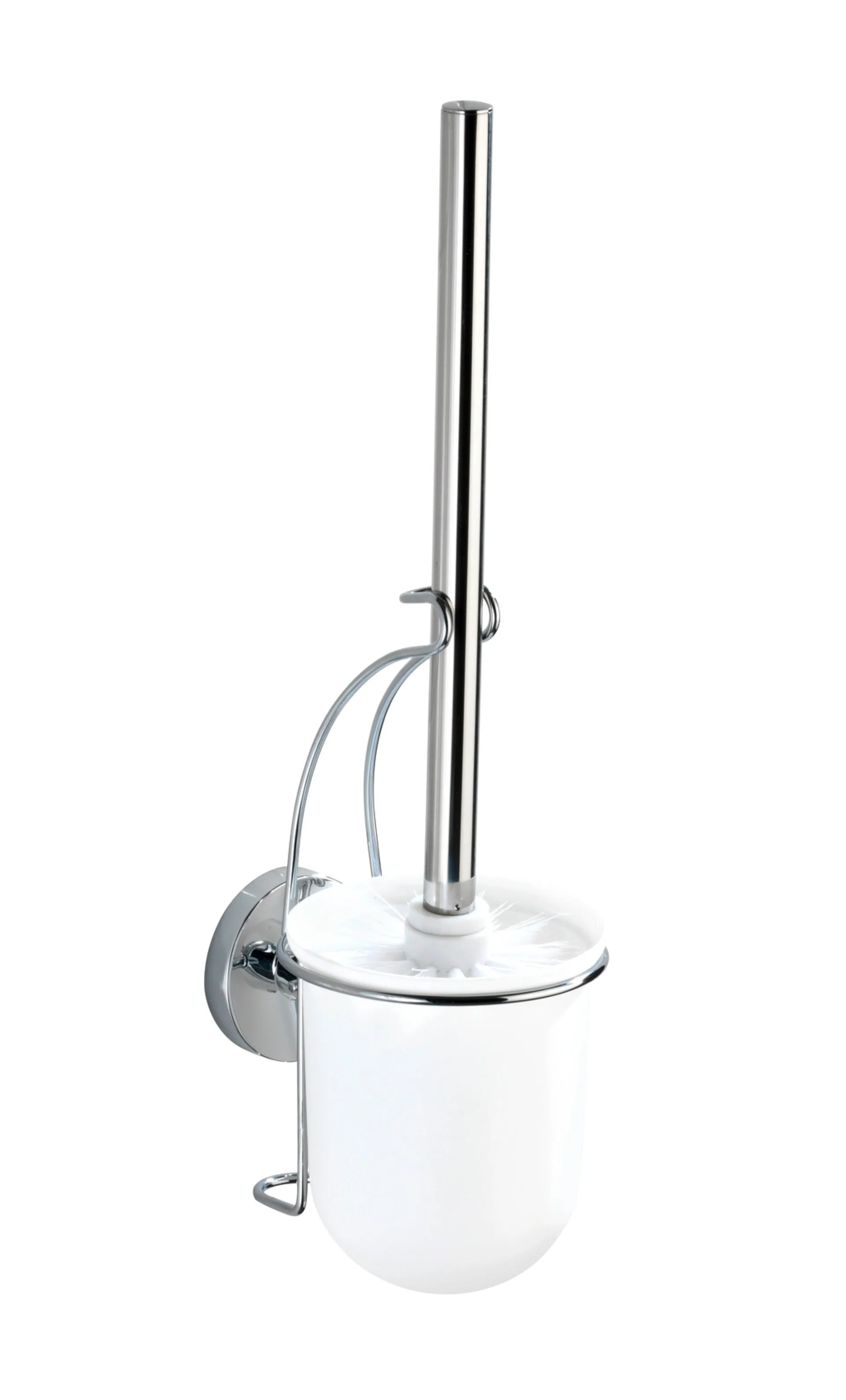 WENKO MILAZZO WC-Garnitur, Chrom,  Befestigen ohne bohren, Vacuum-Loc®