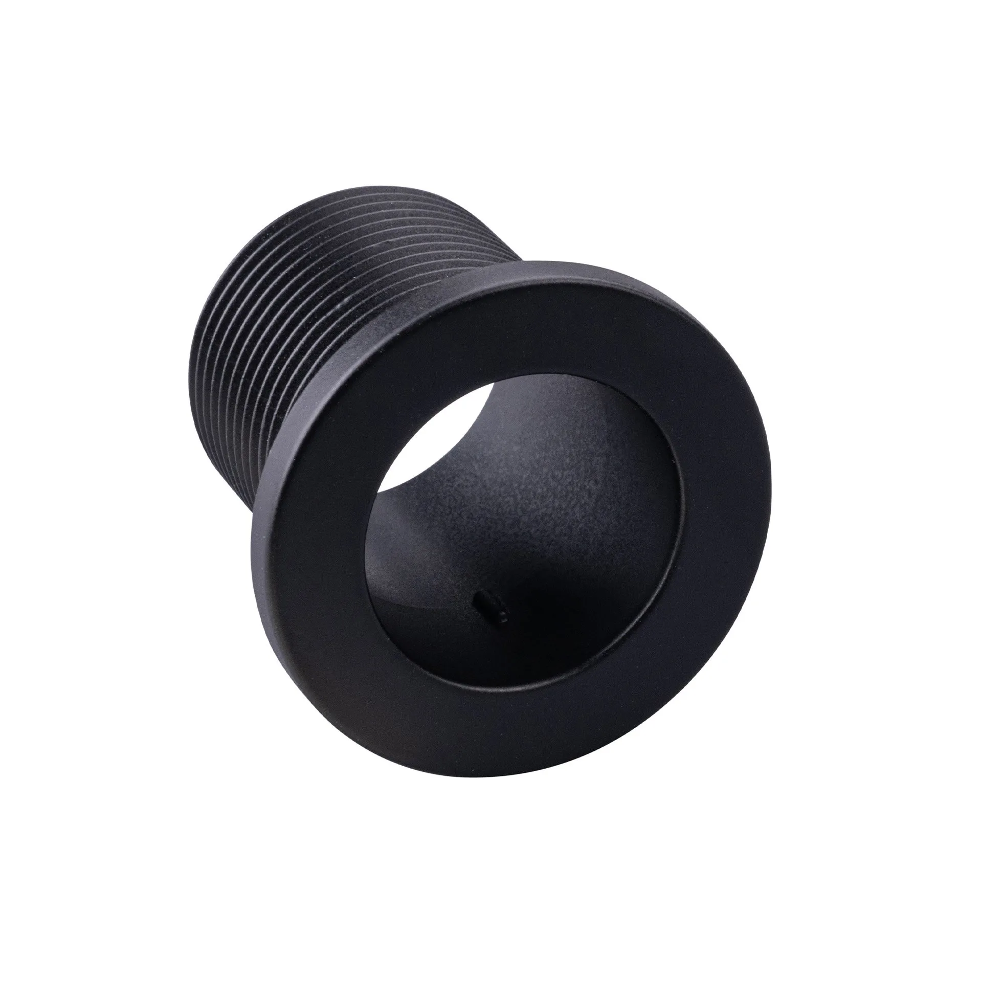 FACKELMANN Rosette für Überlaufloch Ø 2,5 cm, Schwarz matt, zum Schrauben