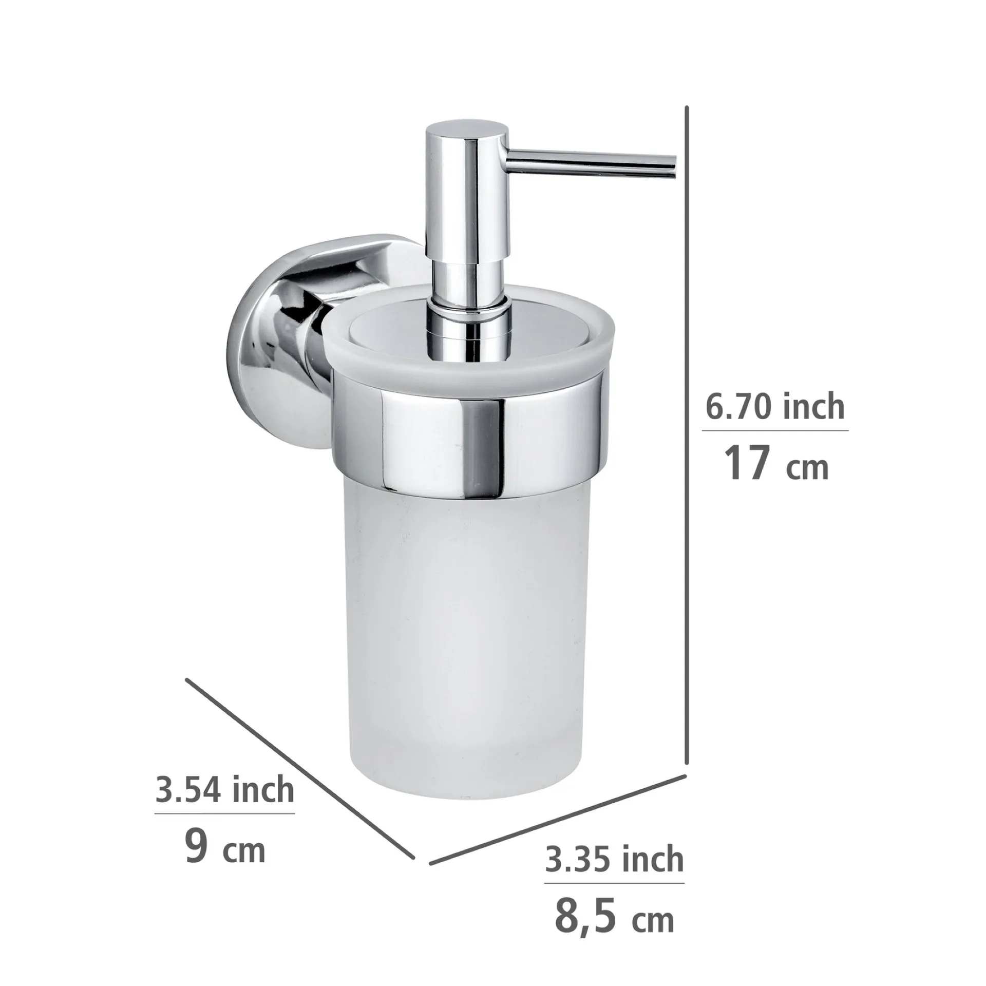 WENKO MARIBOR Seifenspender 150 ml, Silber, UV-Loc