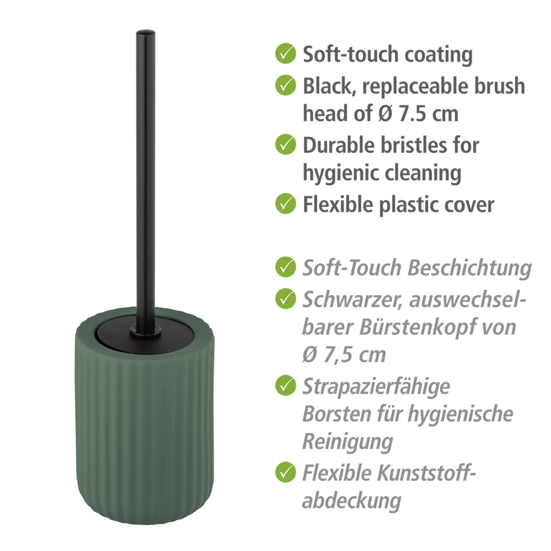 WENKO BELLUNO WC-Garnitur, Grün, Keramik
