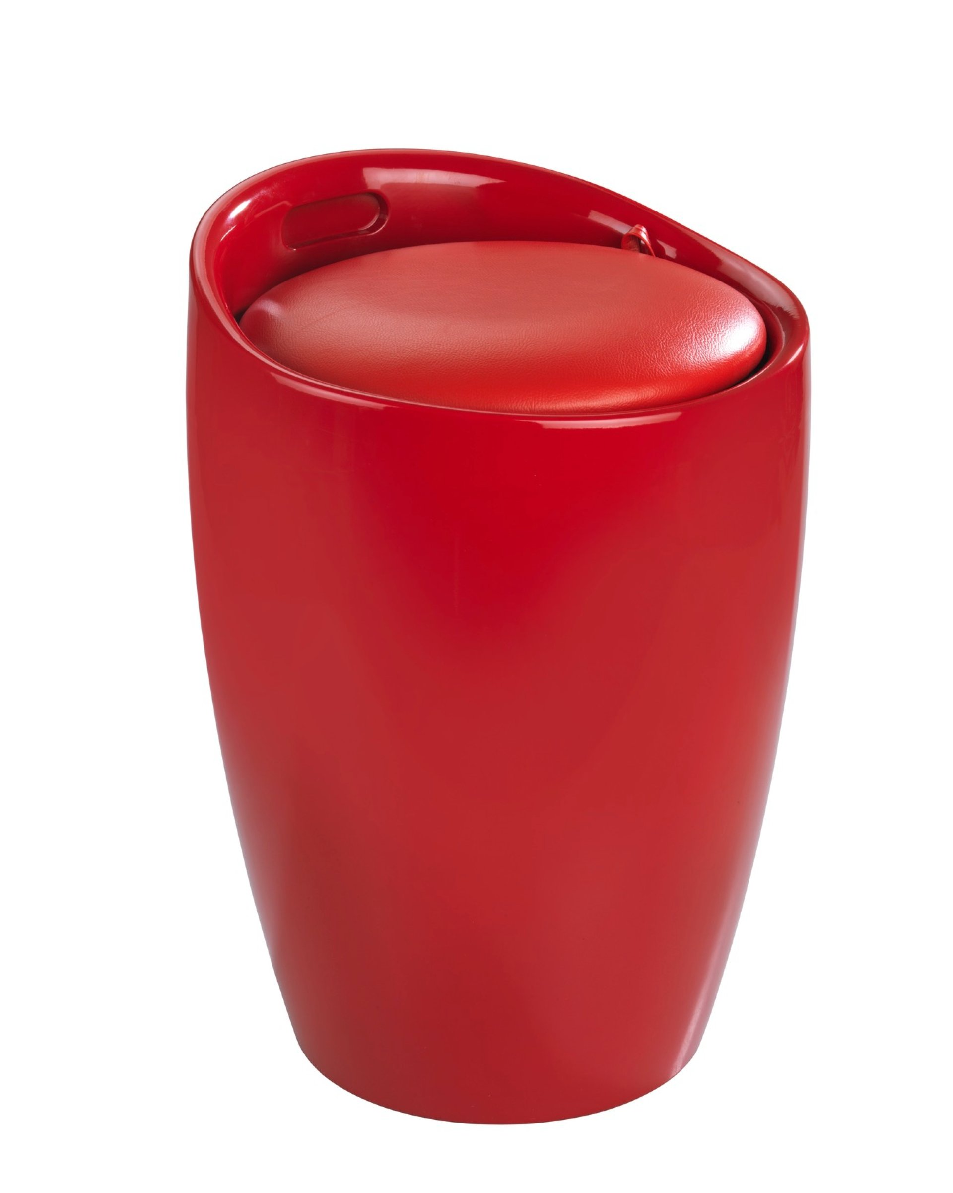 WENKO CANDY Badhocker, Rot, mit abnehmbarem Wäschesack