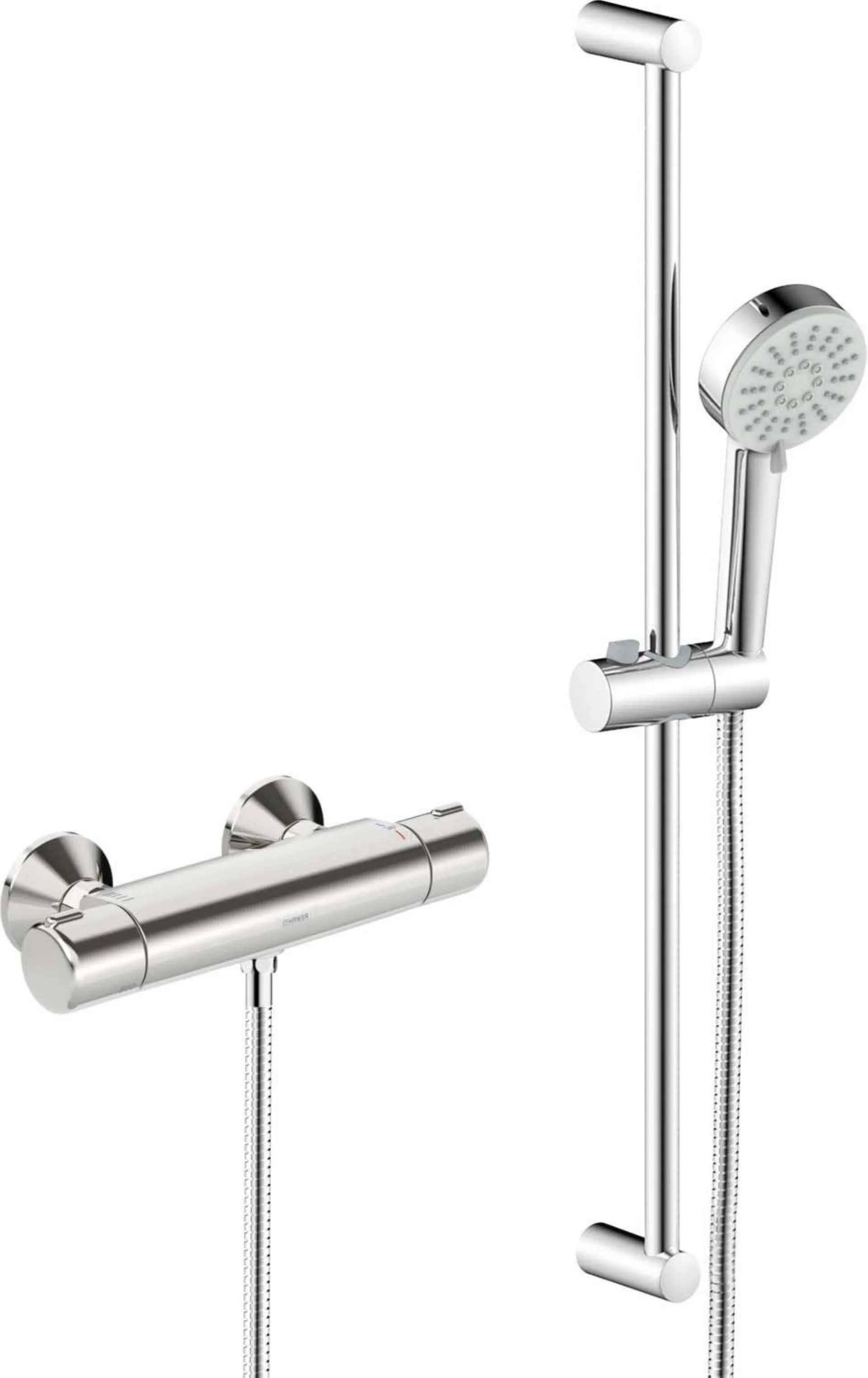 HANSA HANSABASIC Duschthermostat und Stangenbrauseset, Chrom