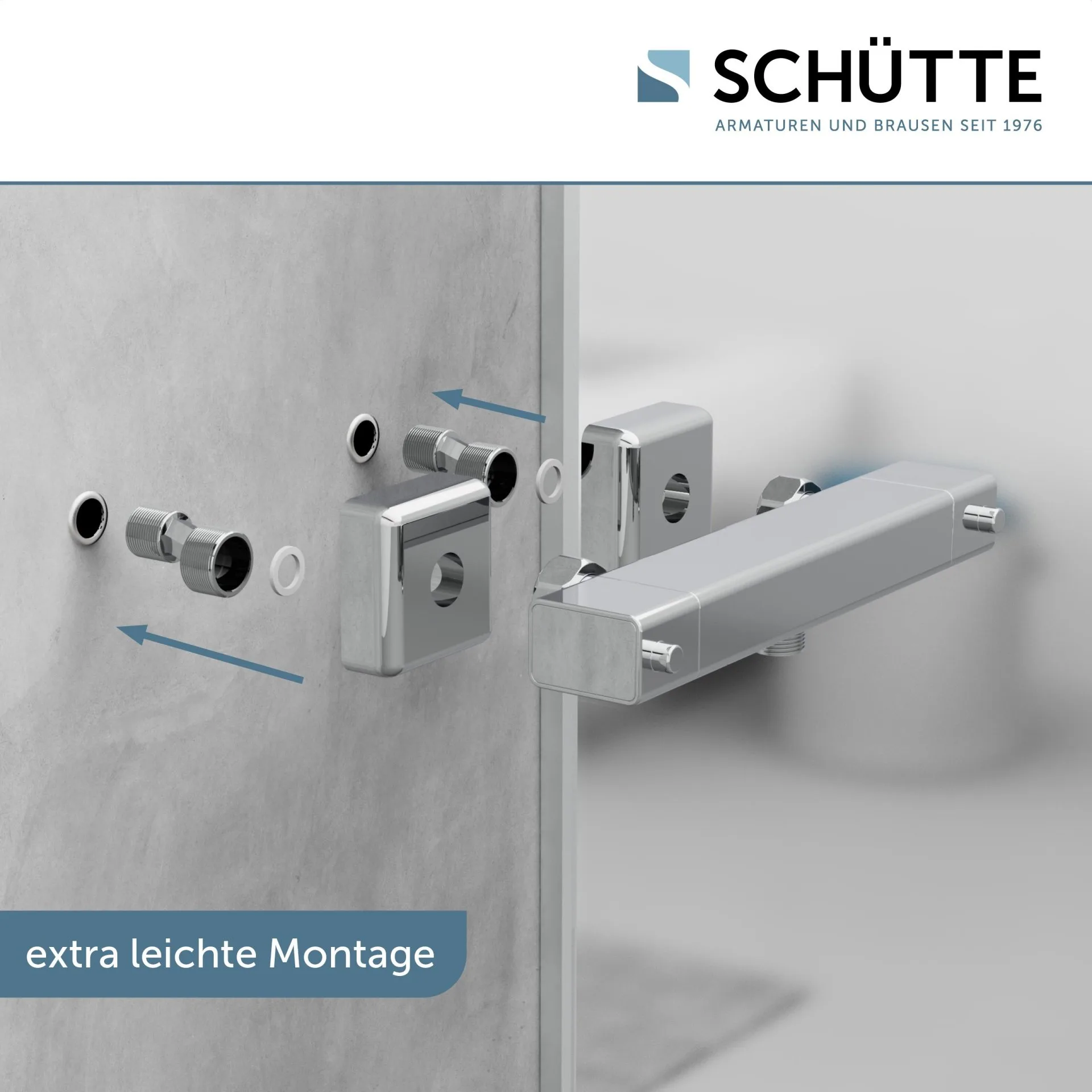 SCHÜTTE SIGNO Duschthermostat, Chrom