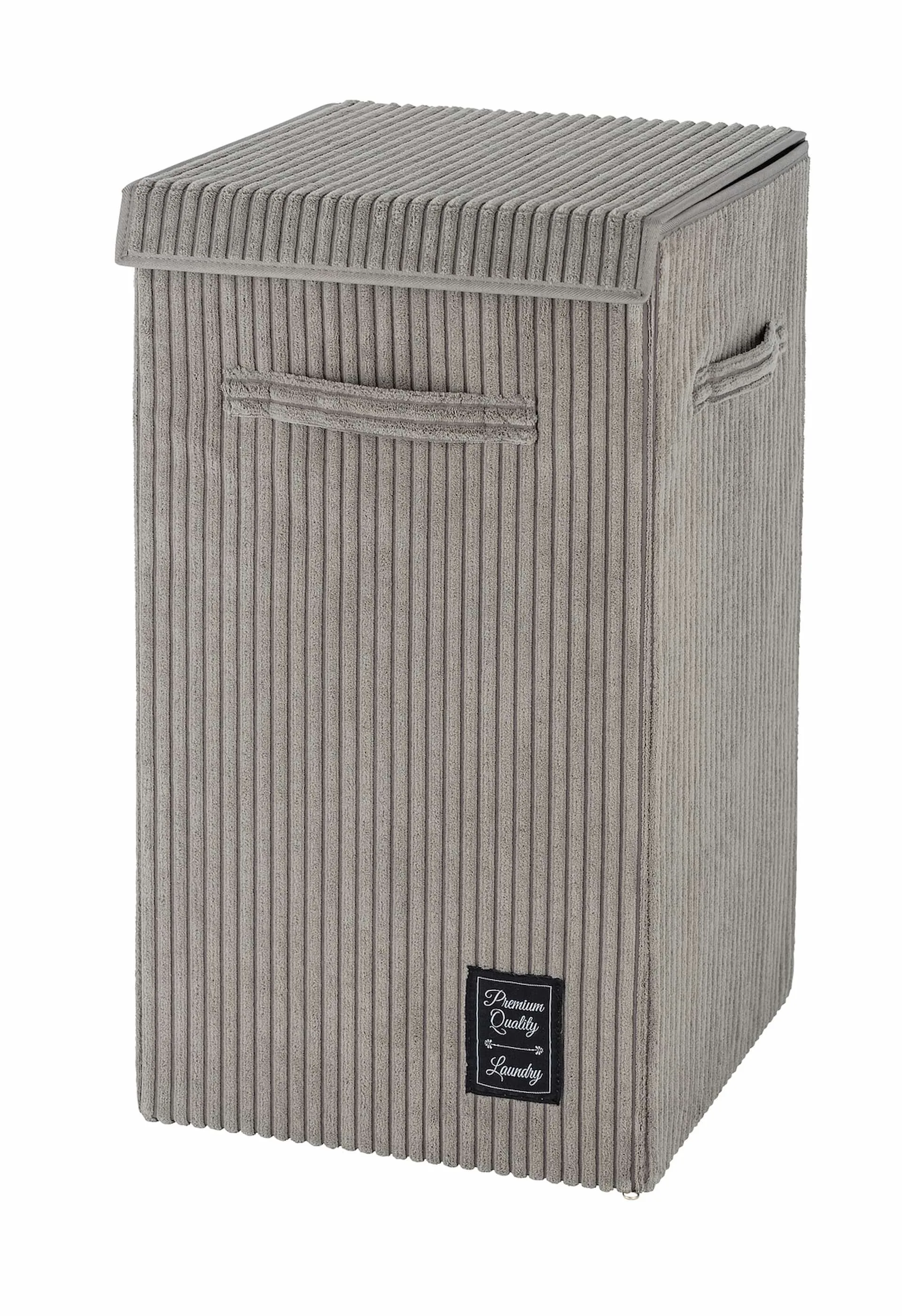 WENKO CORA Wäschekorb 63 Liter, Grau