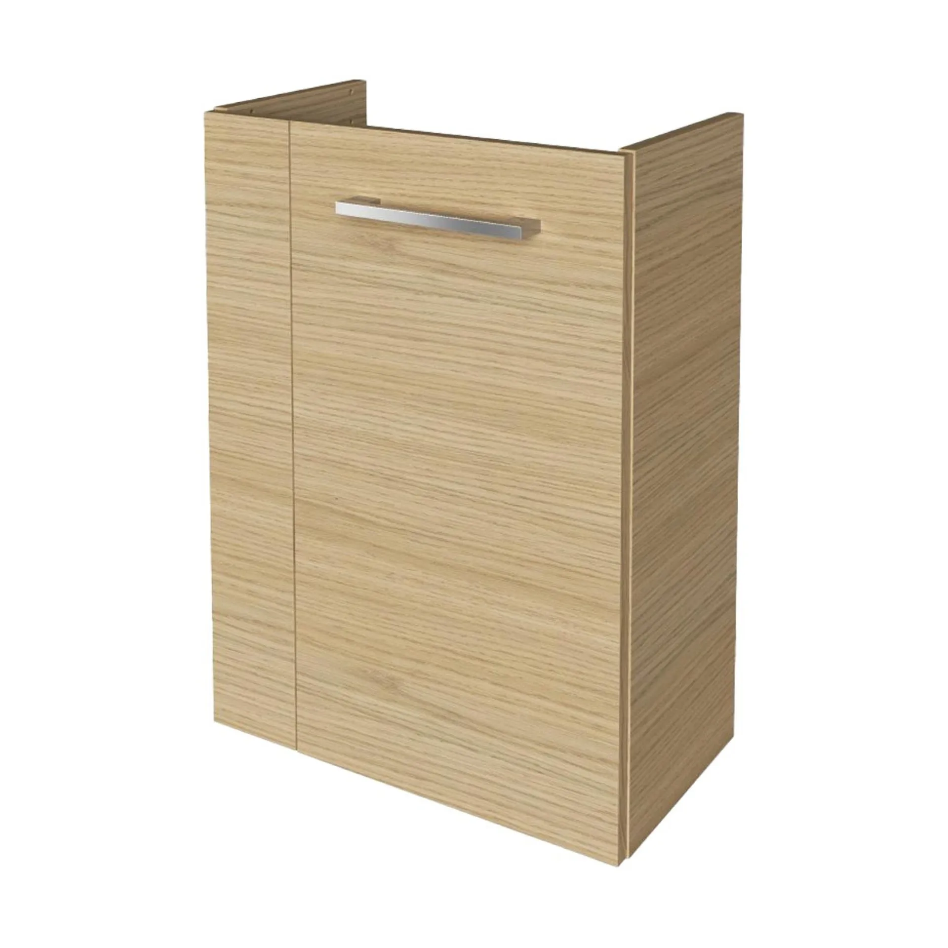 FACKELMANN SBC B.STYLE Waschbeckenunterschrank Gäste WC 45 cm breit, Braun, Türanschlag rechts