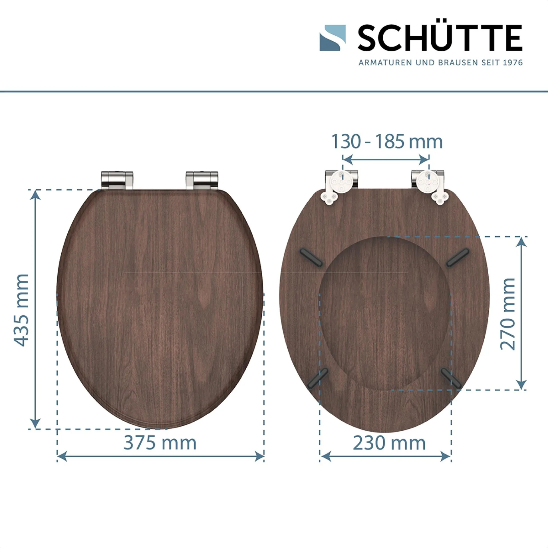 Schütte DARK WOOD WC-Sitz, mit Absenkautomatik