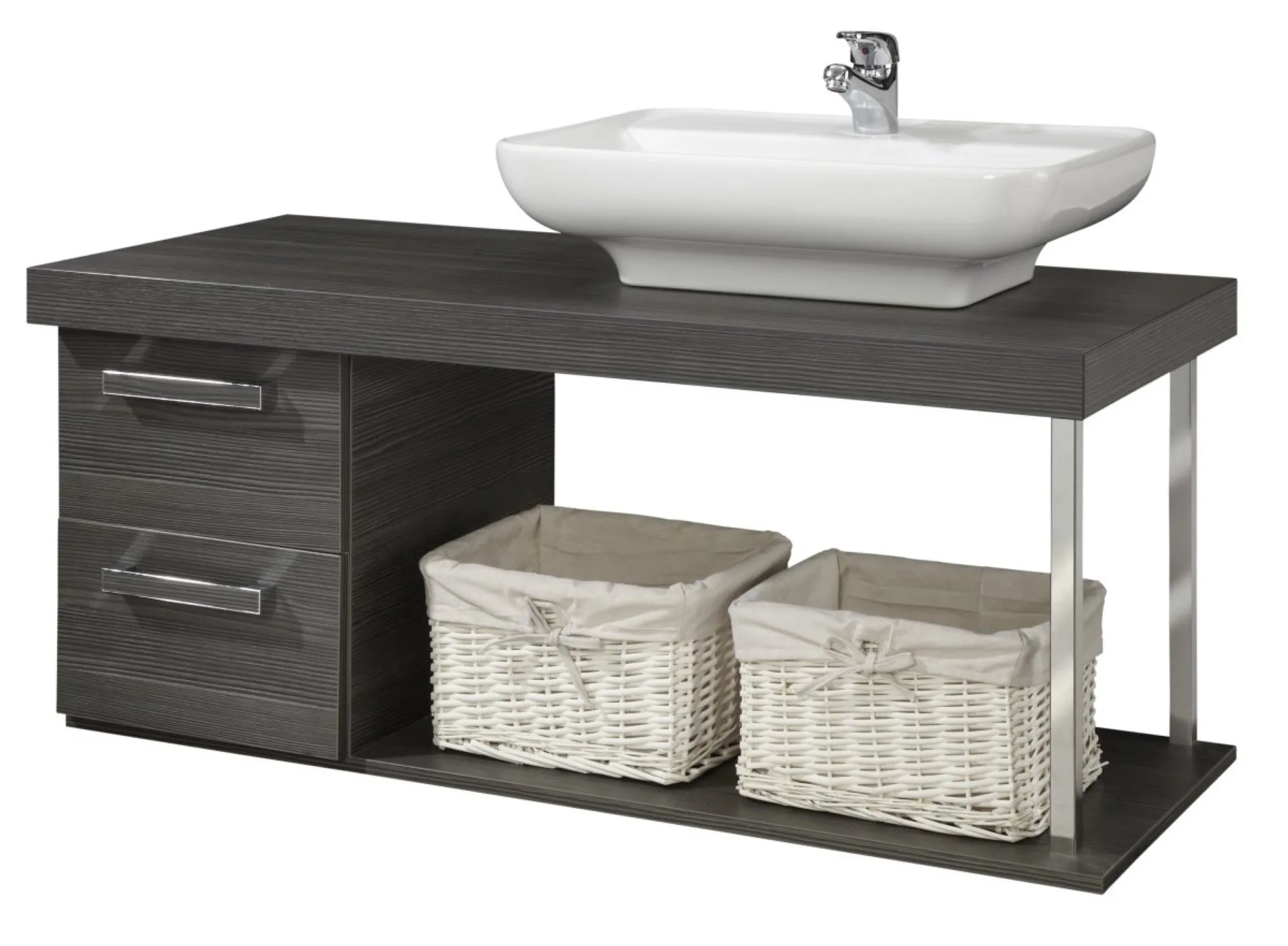 FACKELMANN HYPE 2.0 Waschbecken 60 cm breit, Weiß, Keramik
