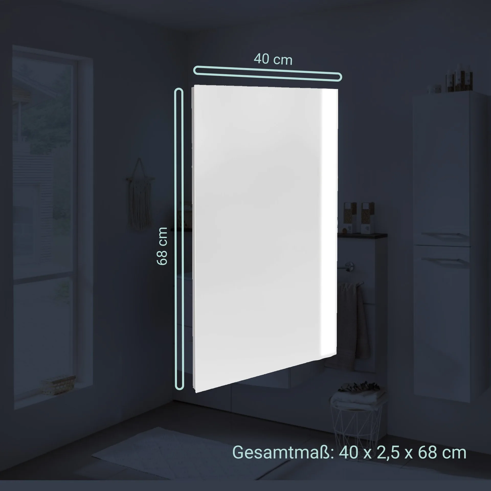 FACKELMANN B.BRILLANT LED Spiegel 40 cm breit