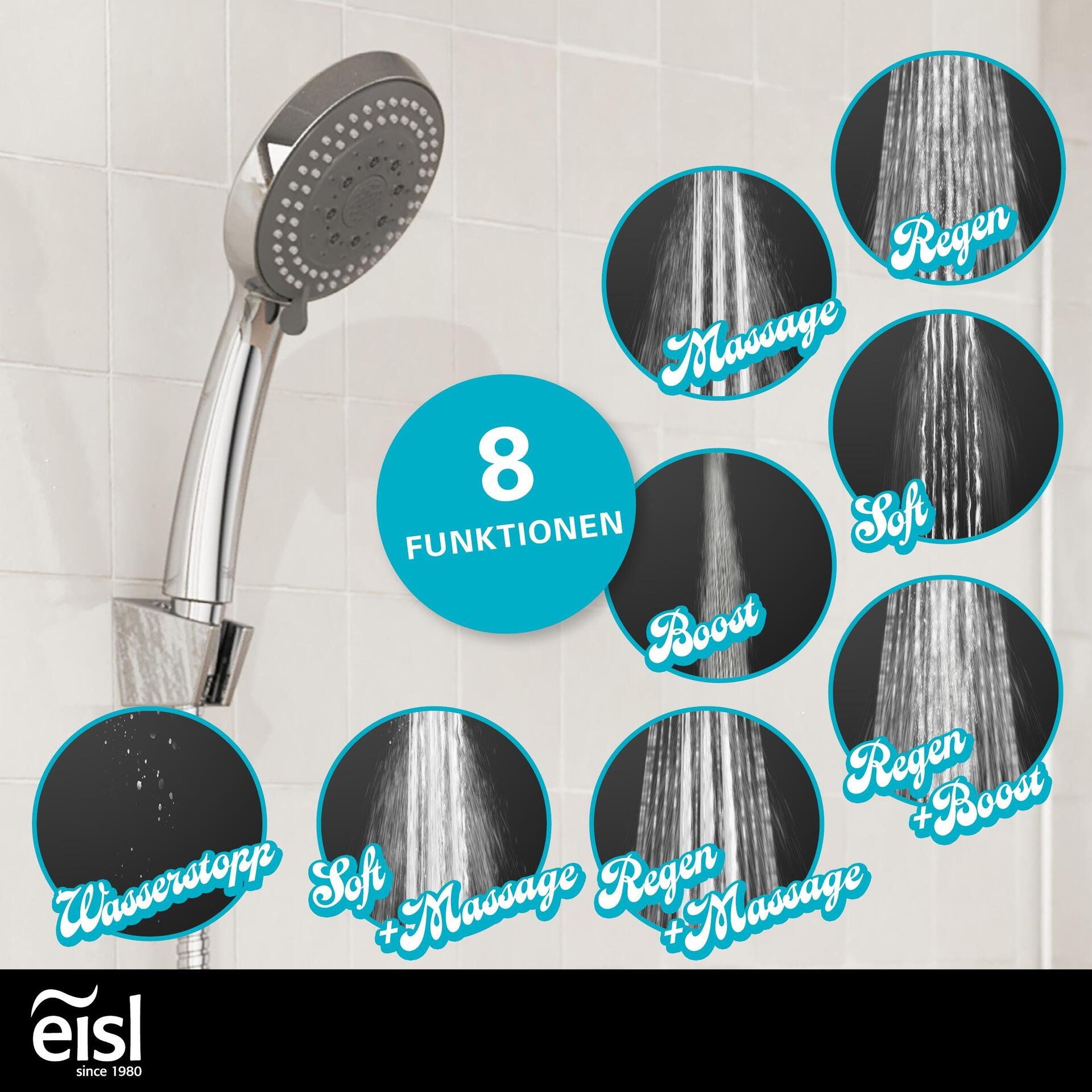 EISL SPEED Handbrause-Set, Chrom